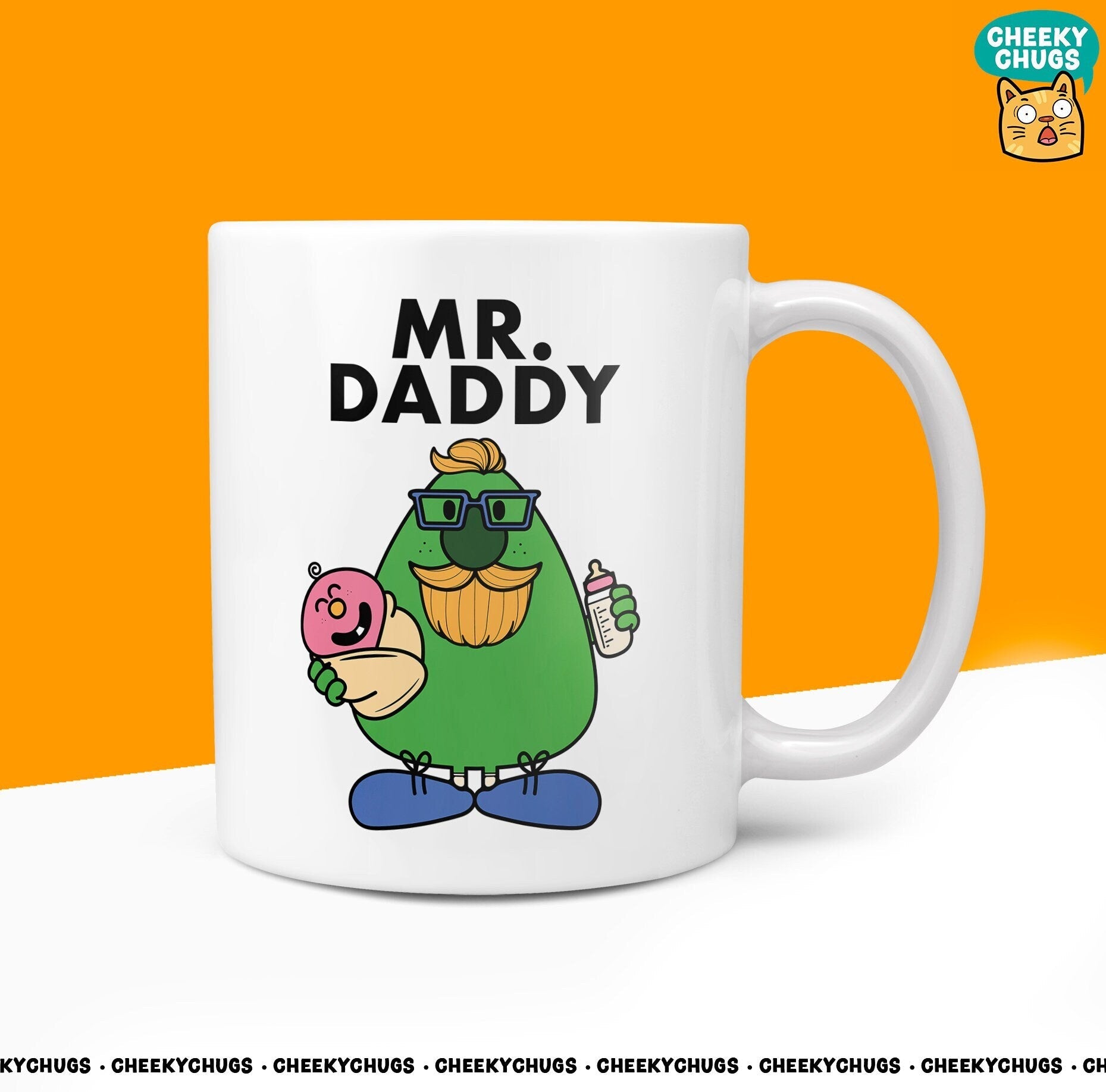 Novelty Mr DADDY Mug Funny Men Mr Him Gift Secret Santa Present Unique Ceramic Novelty Office Birthday Christmas 10oz Coffee Tea Cup - CheekyChugs