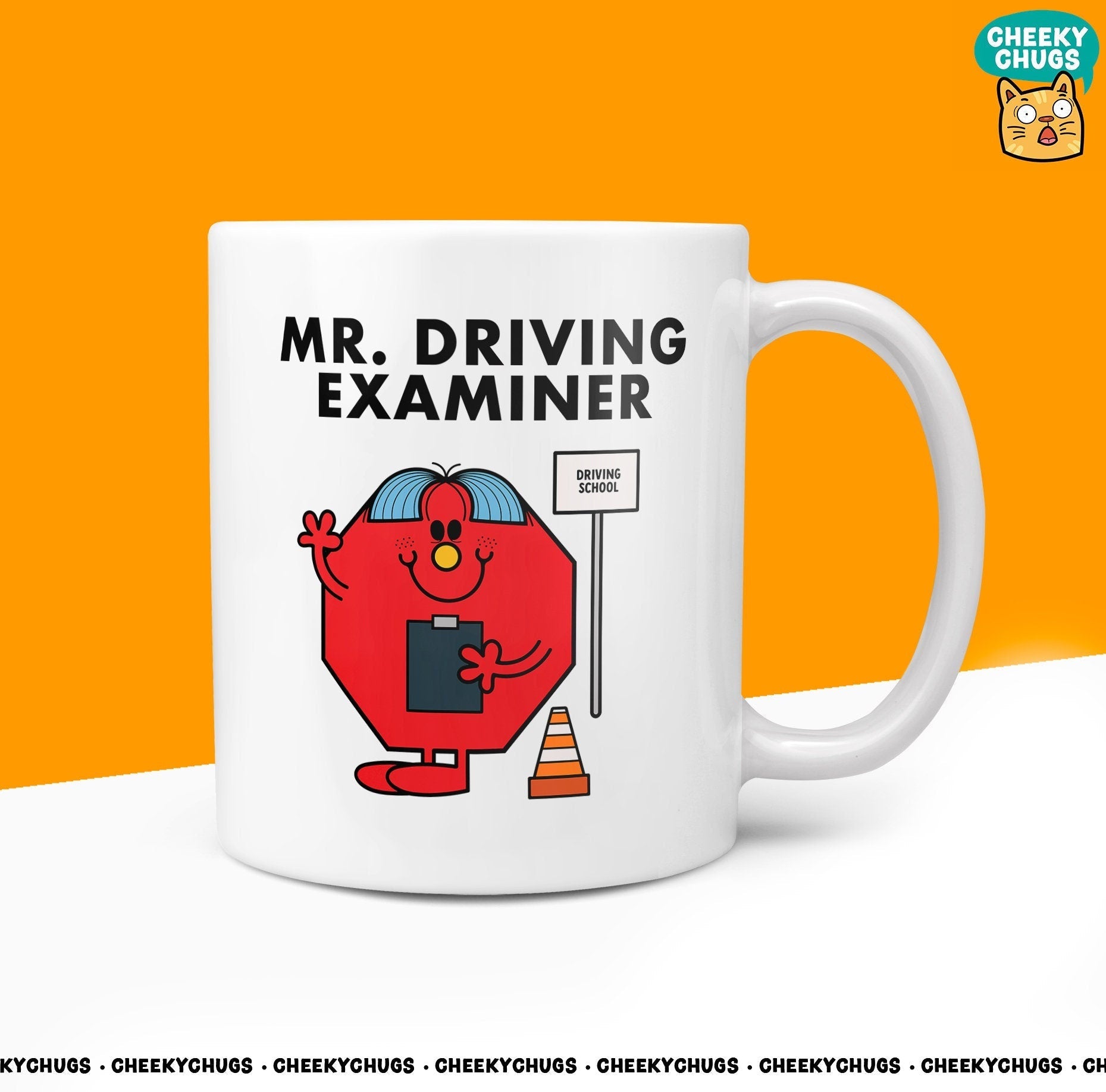 Novelty MR DRIVING EXAMINER 10oz Coffee Mug - Ideal Driving Gift for Men Instructor L Plate Passed Test Test Center Gifts For Him - CheekyChugs