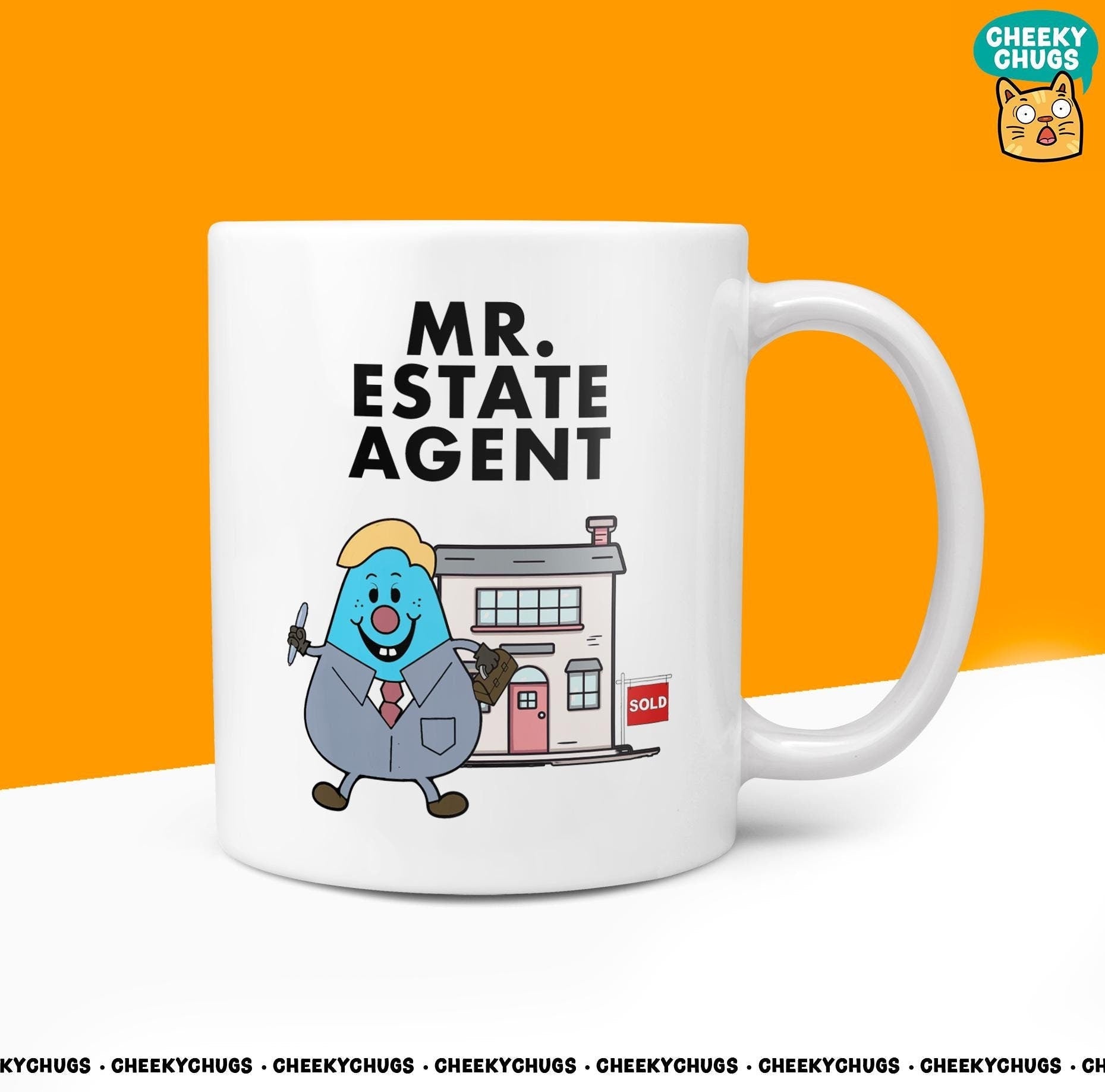 Novelty MR ESTATE AGENT 10oz Coffee Mug - Funny Mr Male Cup For Christmas Birthday Gift Present Friend Coffee Mugs - CheekyChugs