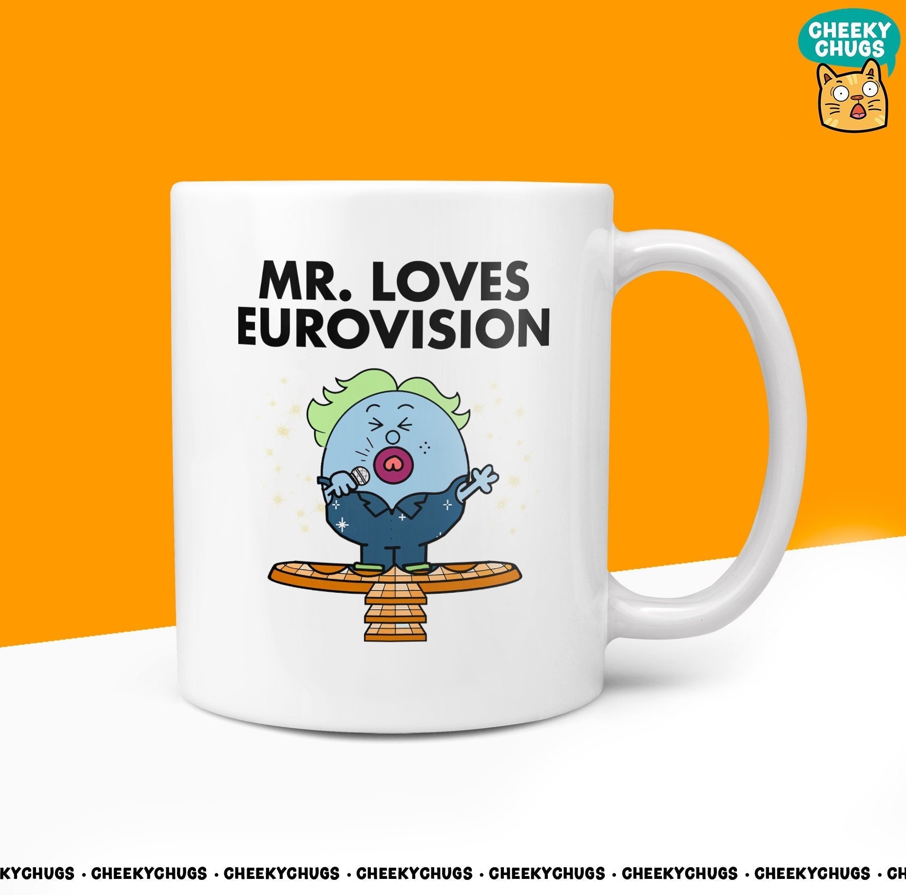 Novelty MR EUROVISION 10oz Coffee Mug - Funny Gift Ideas For Him Men Male Man Euro Singing Inspired Office Birthday Christmas Gifts - CheekyChugs