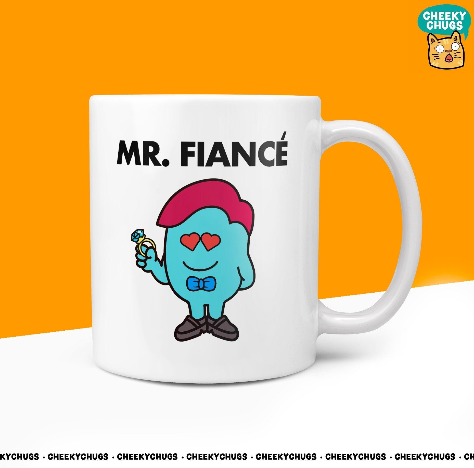 Novelty Mr FIANCE Mug Funny Men Mr Him Gift Wedding Present Unique Ceramic Weddings Best Man Ideas Church Stag 10oz Coffee Tea Cup - CheekyChugs
