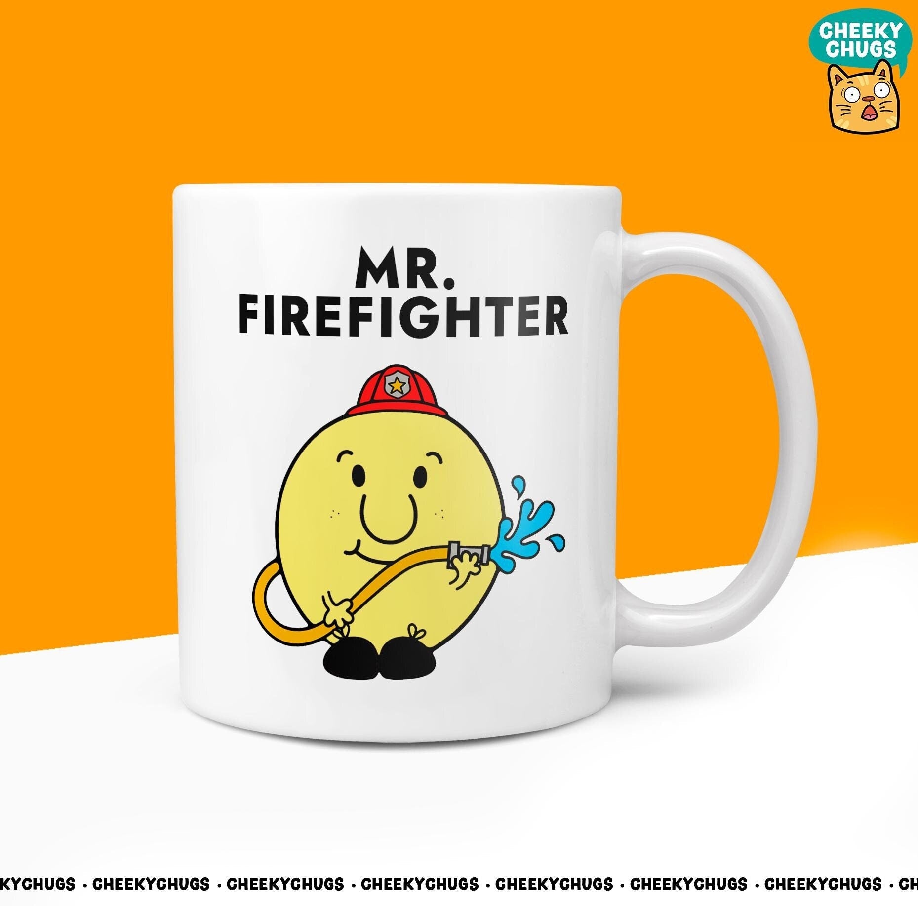 Novelty MR FIREFIGHTER Mug Funny Men Him Man Gift Secret Santa Present Unique Office Birthday Christmas 10oz Coffee Tea Cup - CheekyChugs