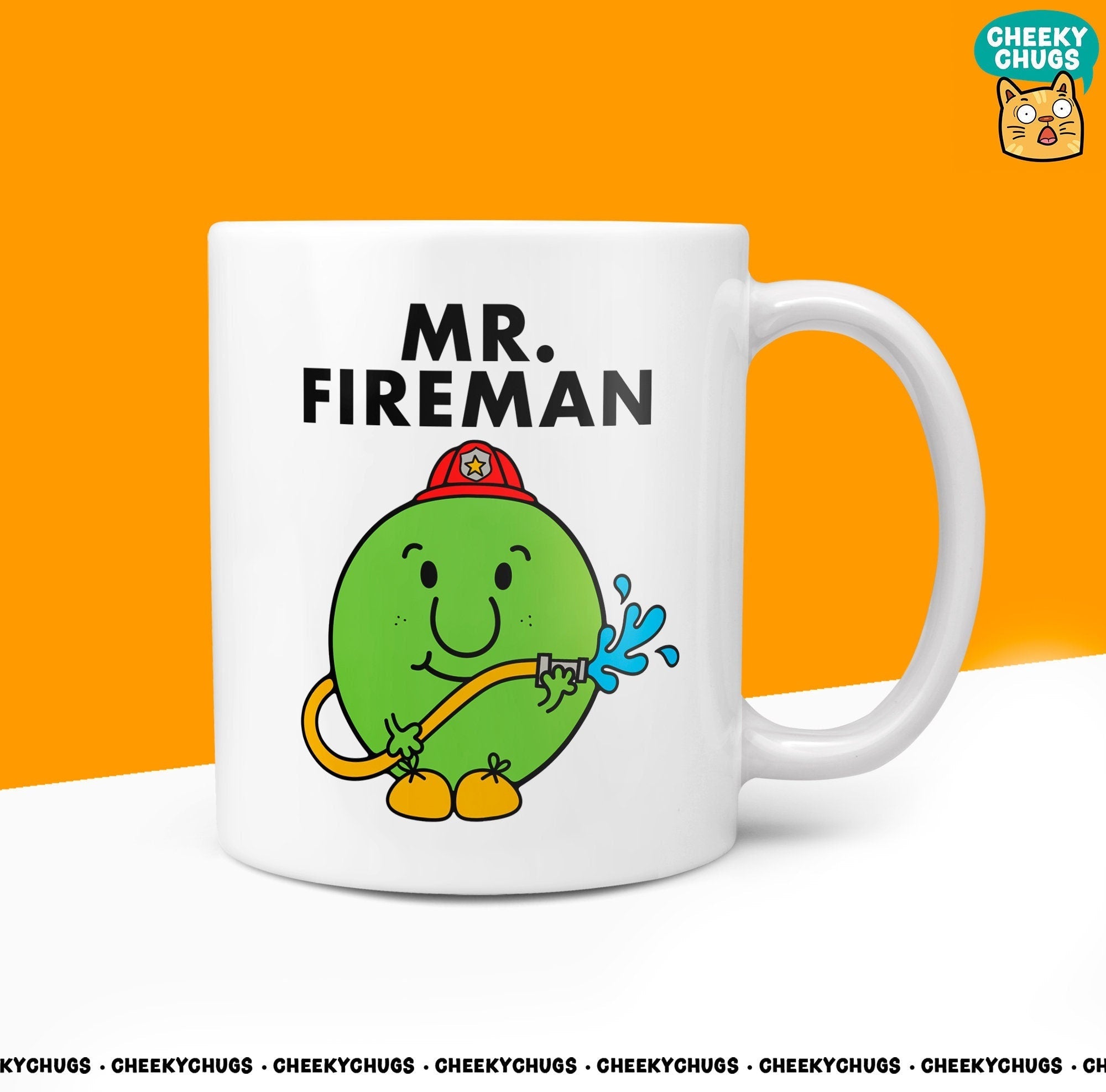 Novelty Mr FIREMAN Mug Funny Men Mr Him Gift Secret Santa Present Unique Ceramic Novelty Office Birthday Christmas 10oz Coffee Tea Cup - CheekyChugs