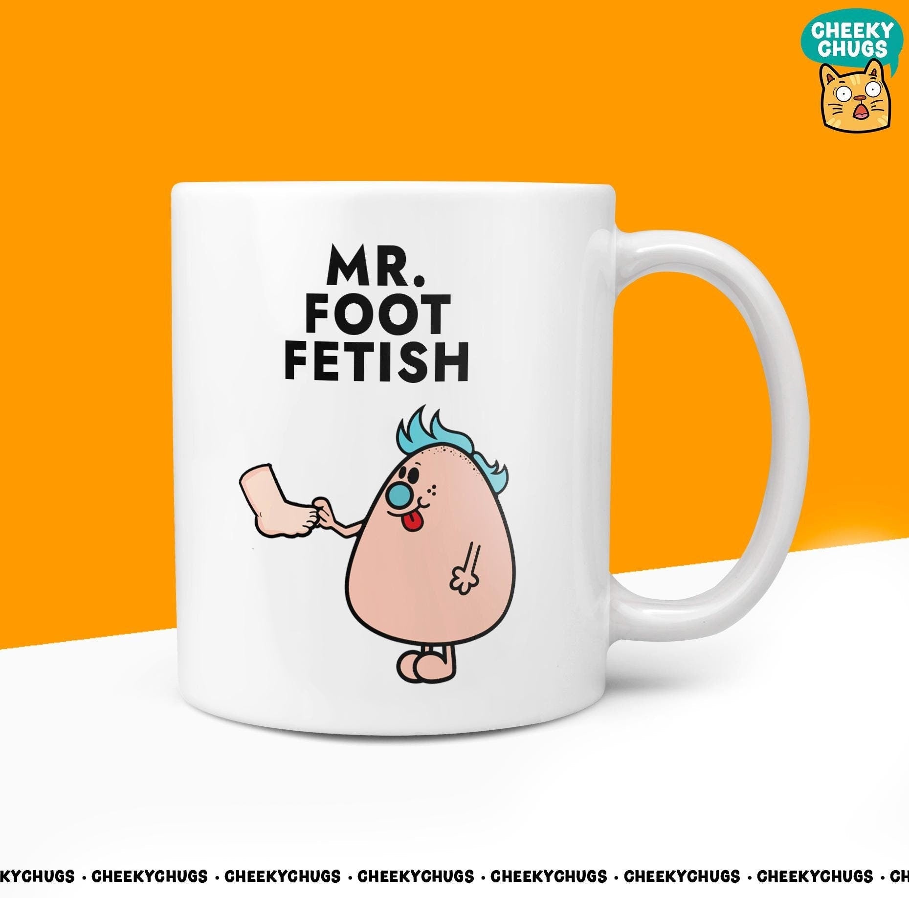 Novelty MR FOOT FETISH Mug Funny Men Mr Him Gift Secret Santa Present Unique Ceramic Novelty Office Birthday Christmas Coffee Tea Cup - CheekyChugs