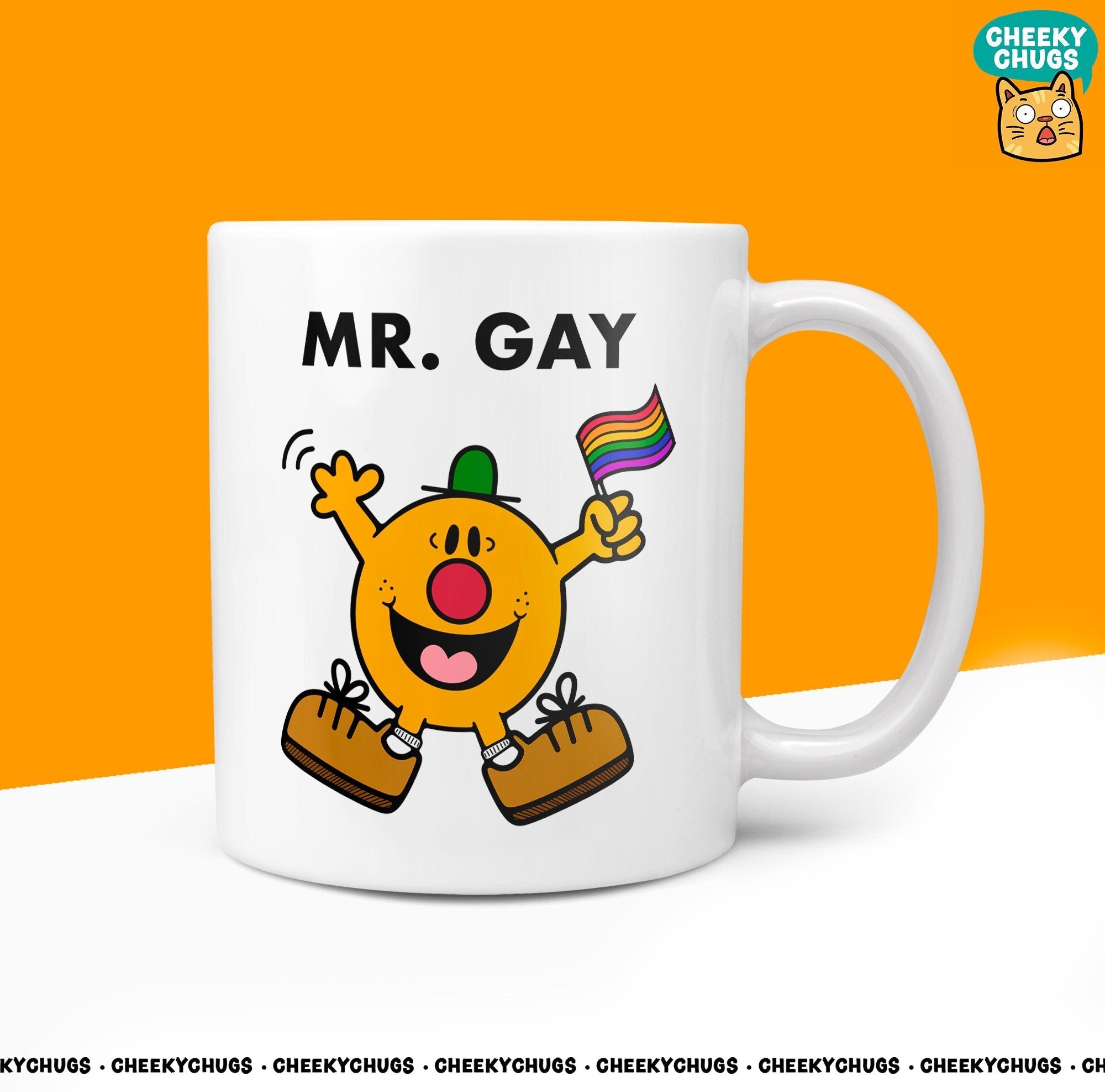 Novelty Mr GAY Mug Funny Men Mr Him Gift Secret Santa Present Unique Ceramic Novelty Office Birthday Christmas 10oz Coffee Tea Cup - CheekyChugs