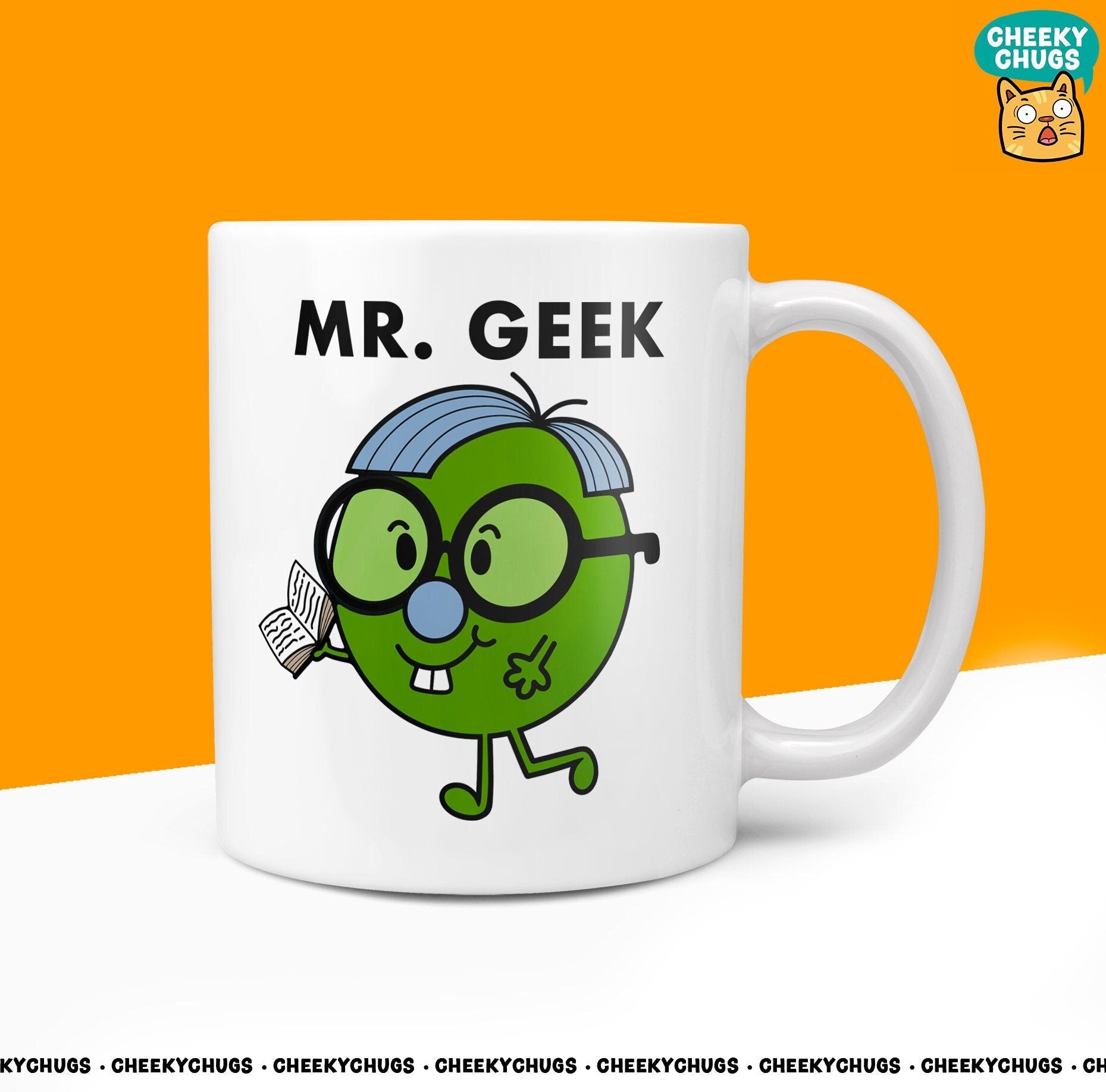 Novelty MR GEEK Mug Funny Men Him Gift Secret Santa Present Unique Ceramic Novelty Office Birthday Christmas 10oz Cup - CheekyChugs