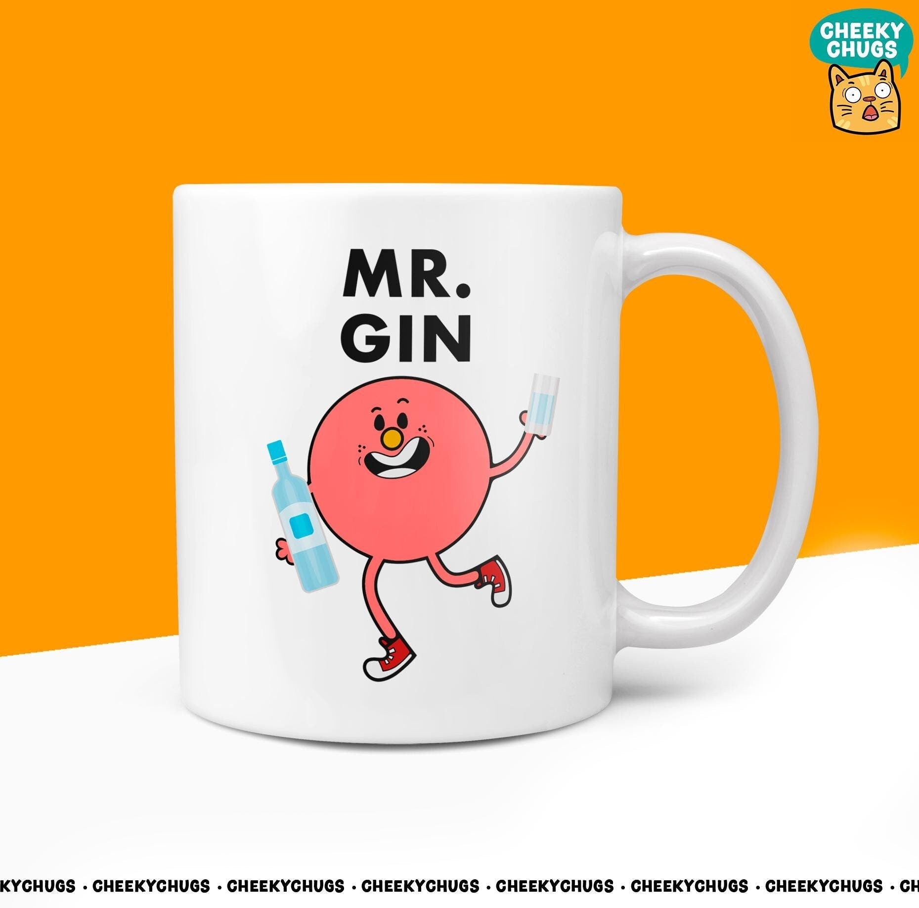 Novelty MR GIN Drinker Friend Office Bestie Birthday Christmas Gift For Men Him Dad Grandad Mens Gifts 10oz Coffee Tea Mug - CheekyChugs