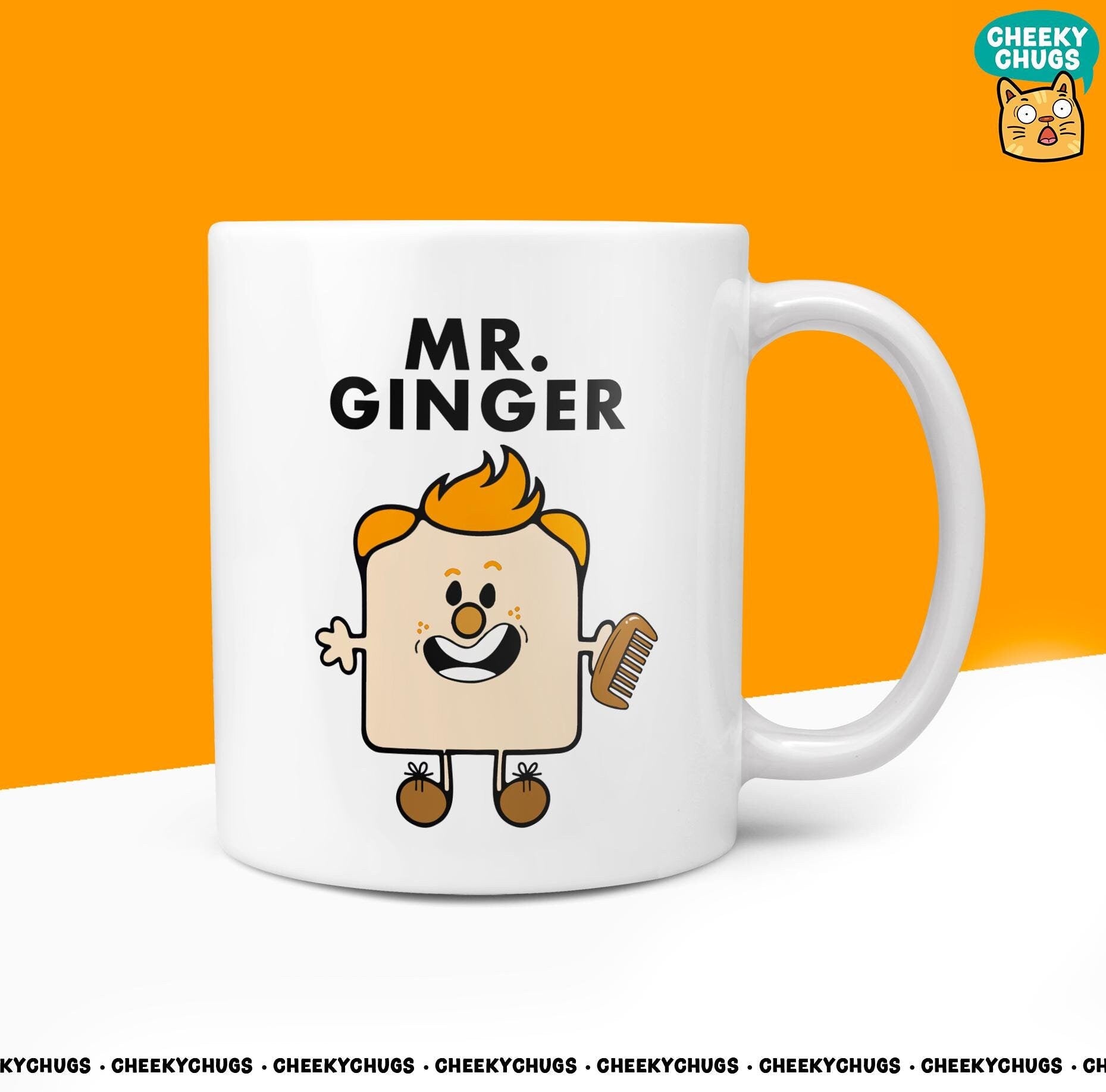 Novelty MR GINGER 10oz Coffee Mug - Funny Mr Male Cup For Christmas Birthday Gift Present Friend Coffee Mugs - CheekyChugs
