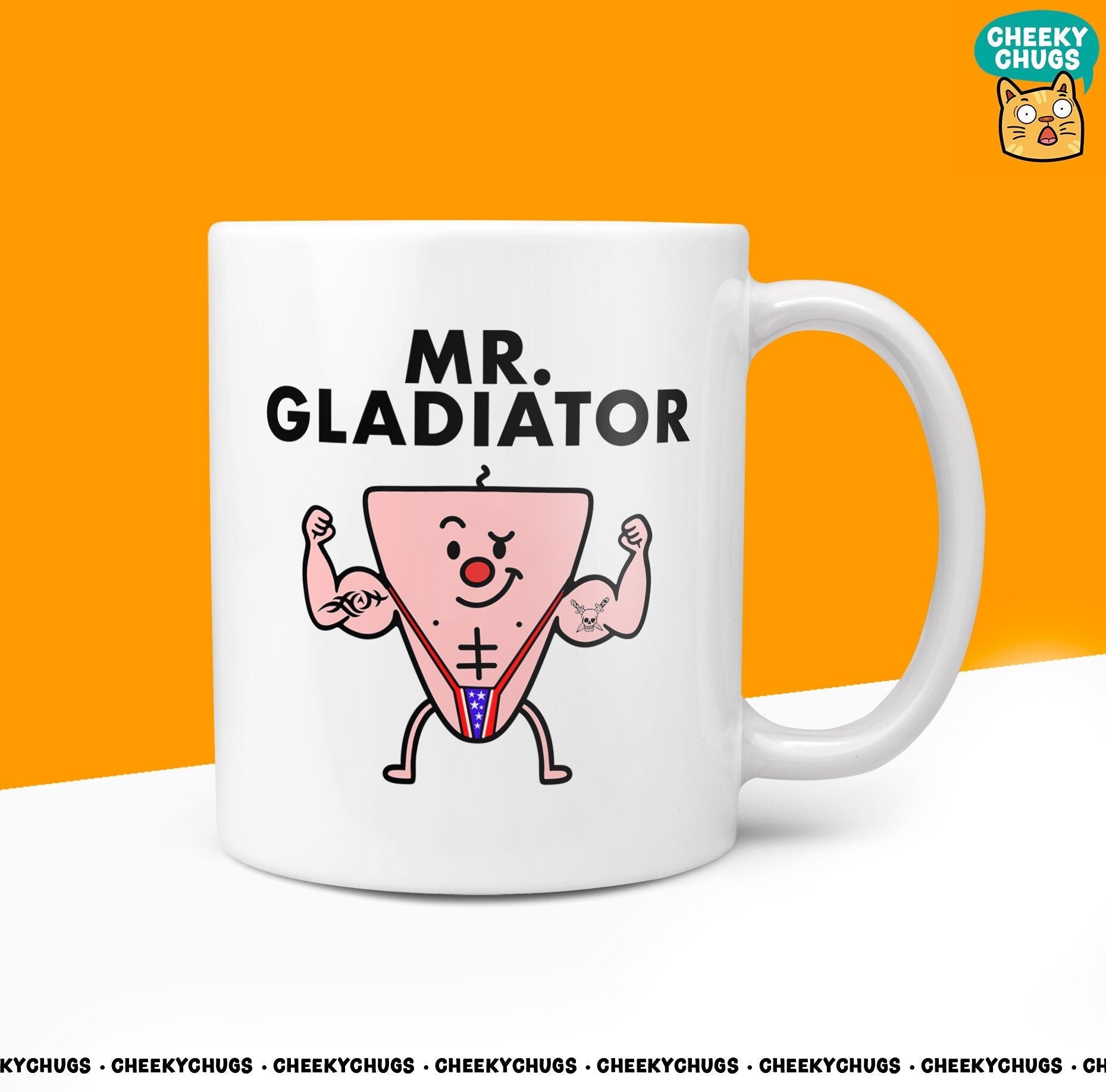 Novelty MR GLADIATOR Mug Funny Men Mens Him Gift Secret Santa Present Gladiators Unique Ceramic Novelty Birthday Christmas 10oz - CheekyChugs