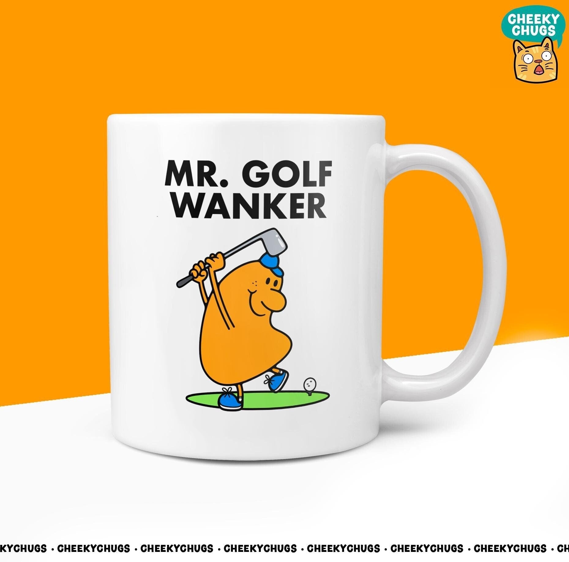 Novelty Mr GOLF WANKER Mug Funny Men Mr Him Gift Secret Santa Present Unique Ceramic Novelty Office Birthday Christmas 10oz Coffee Tea Cup - CheekyChugs