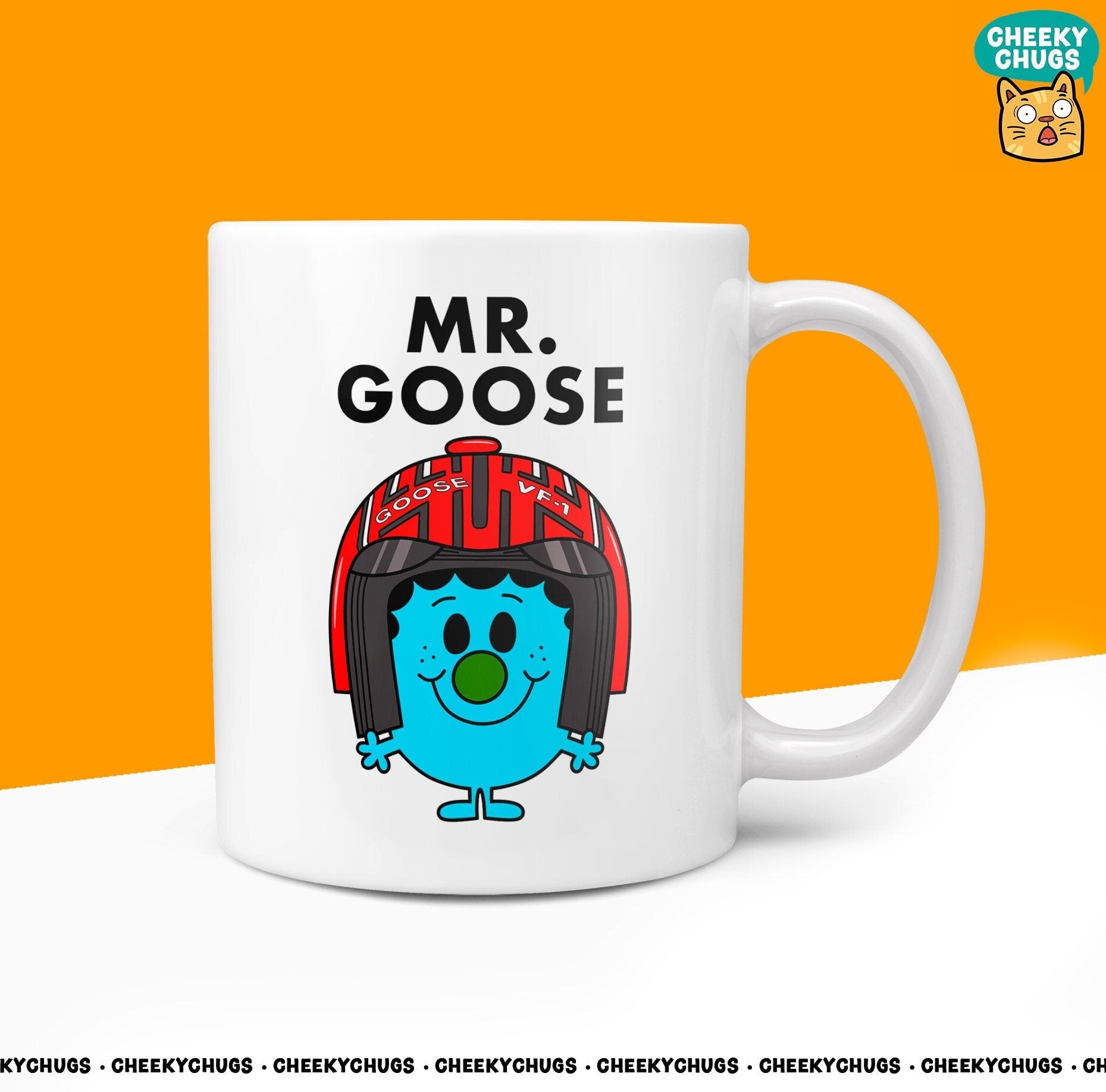Novelty MR GOOSE 10oz Coffee Mug - Funny Men Male Cup For Top Gun Movie Fan Christmas Birthday Friend Office Coffee Mug - CheekyChugs