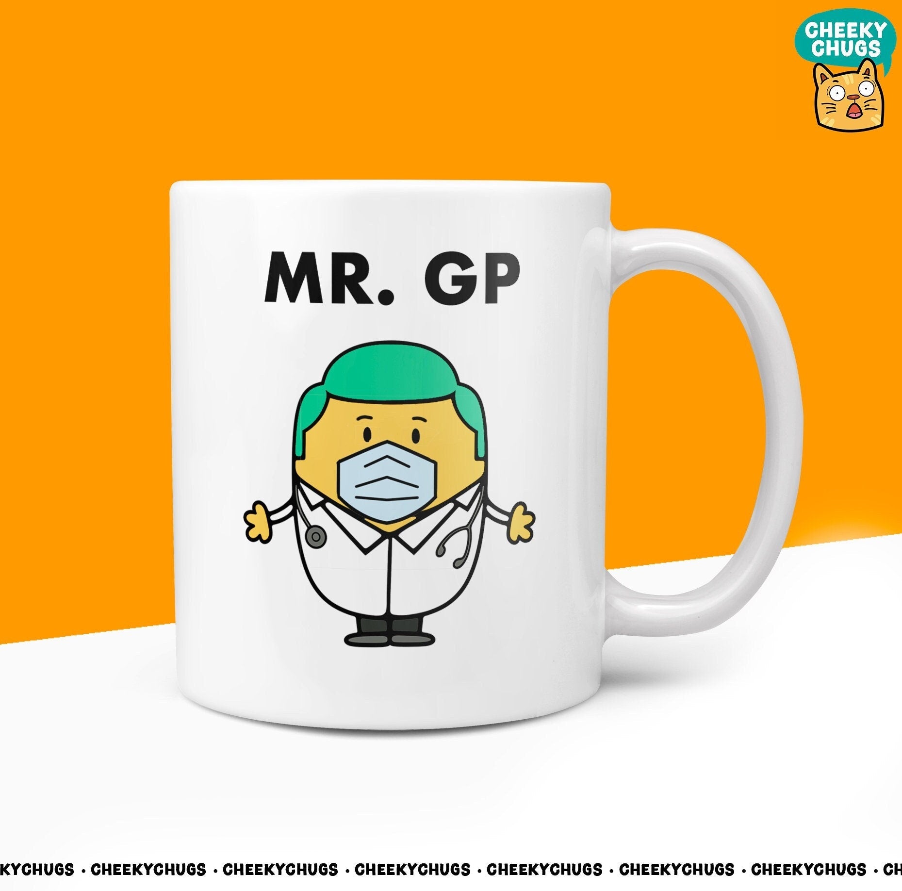 Novelty Mr GP Mug Funny Doctor Men Mr Him Gift Secret Santa Present Unique Ceramic Novelty Office Birthday Christmas 10oz Coffee Tea Cup - CheekyChugs