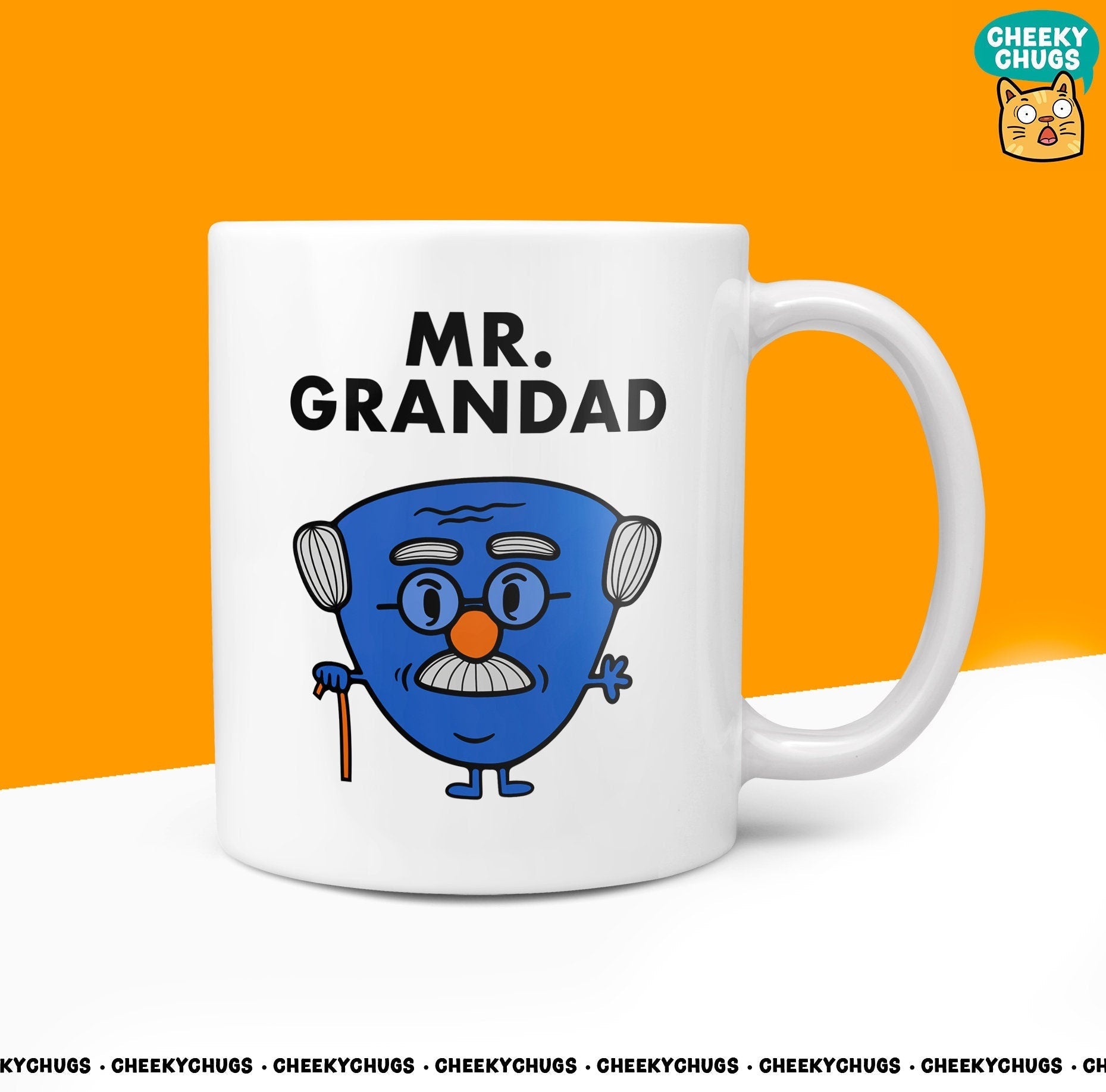 Novelty Mr GRANDAD Mug Funny Men Mr Him Gift Secret Santa Present Unique Ceramic Novelty Office Birthday Christmas 10oz Coffee Tea Cup - CheekyChugs