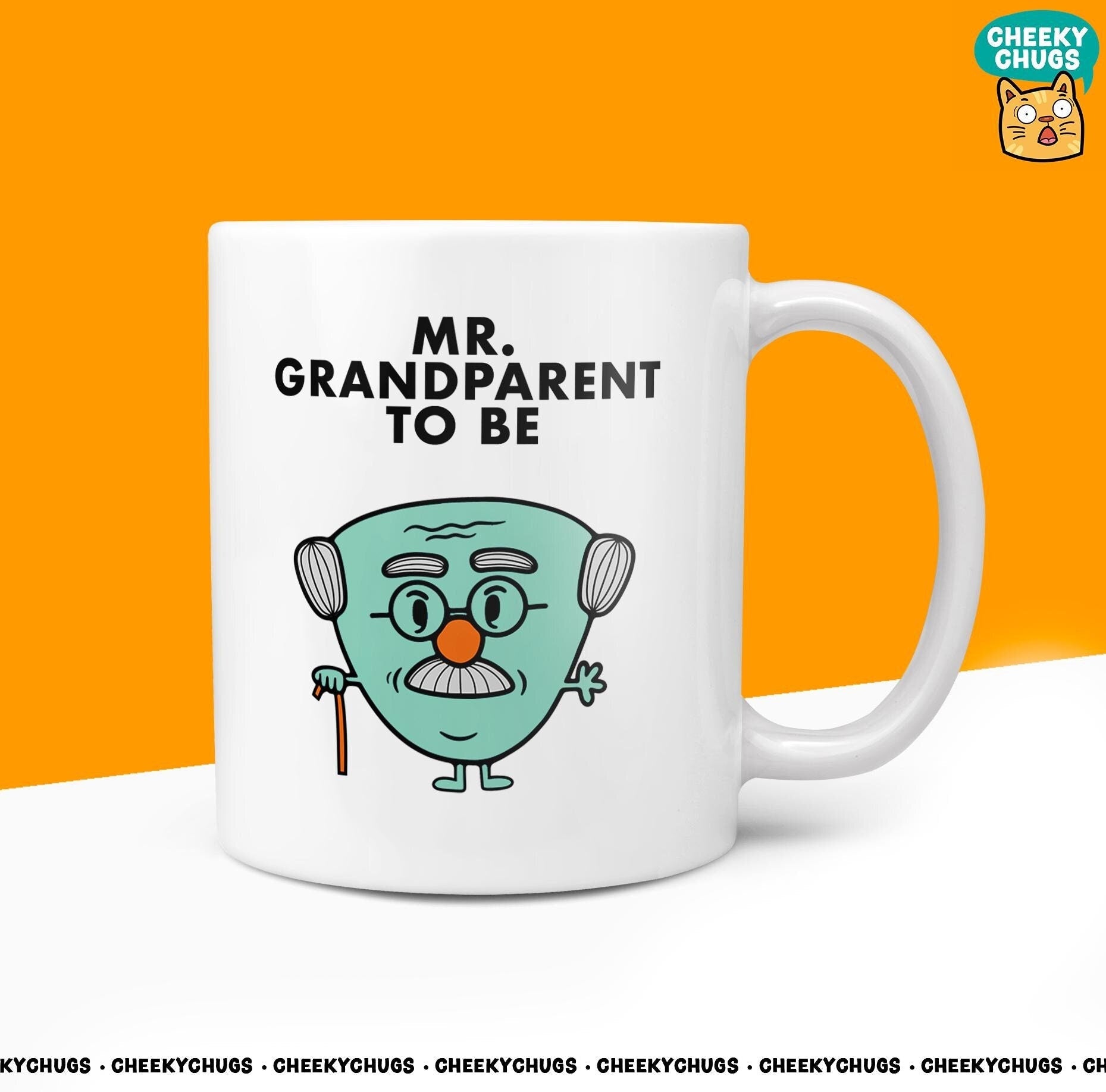 Novelty Mr GRANDPARENT to be Mug Funny Men Mr Him Gift Secret Santa Present Unique Ceramic Novelty Office Birthday Christmas Coffee Tea Cup - CheekyChugs