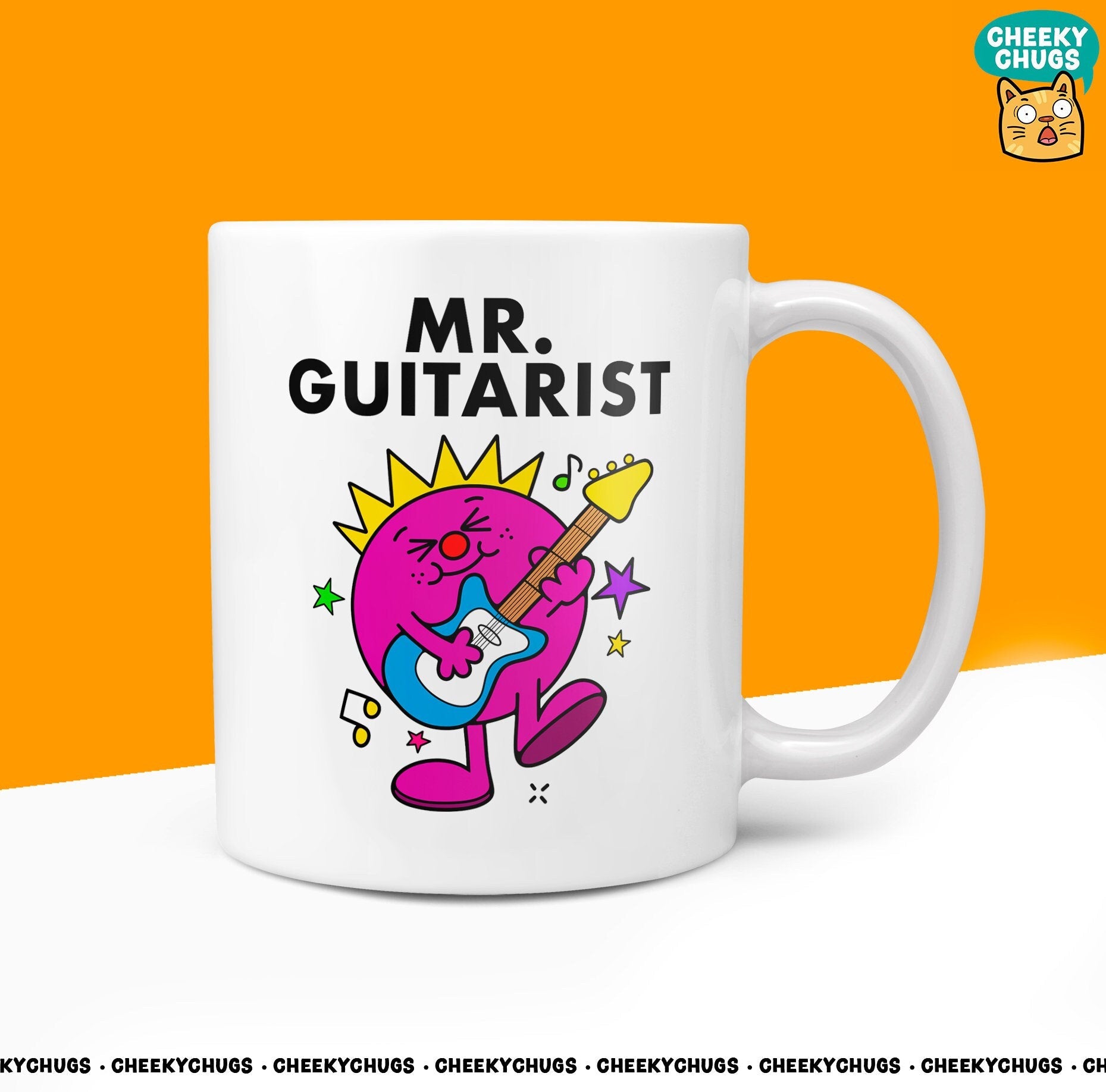 Novelty MR GUITARIST 10oz Mug Funny Novelty Guitar Player For Men Him Band Gifts Office Friend Family Present For Man Coffee Cup - CheekyChugs