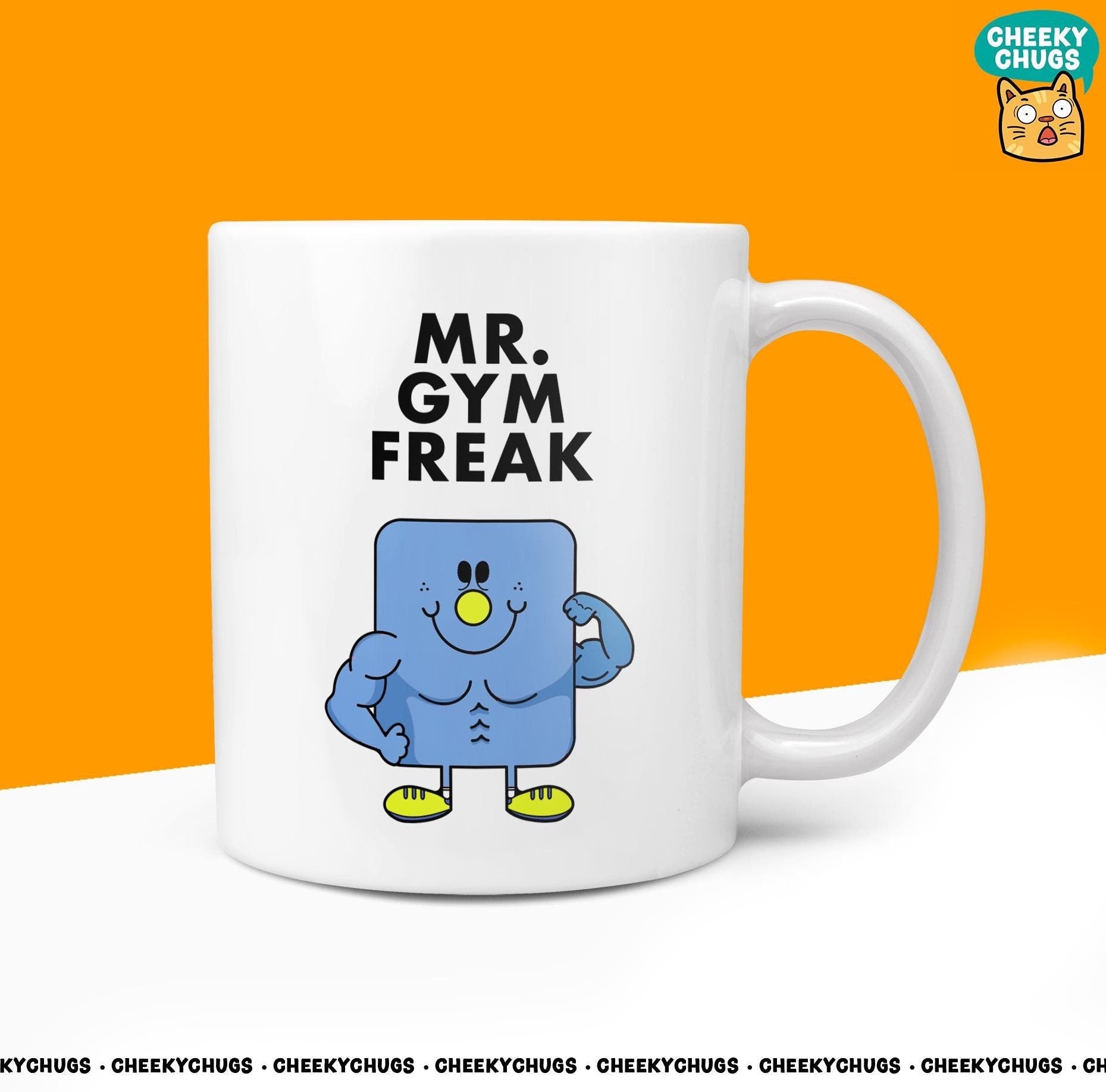Novelty MR GYM FREAK Coffee Mug - Ideal Gym Enthusiast Gift for Men, Bodybuilding Theme, Durable Weightlifting for Men Him Design Big Guy - CheekyChugs