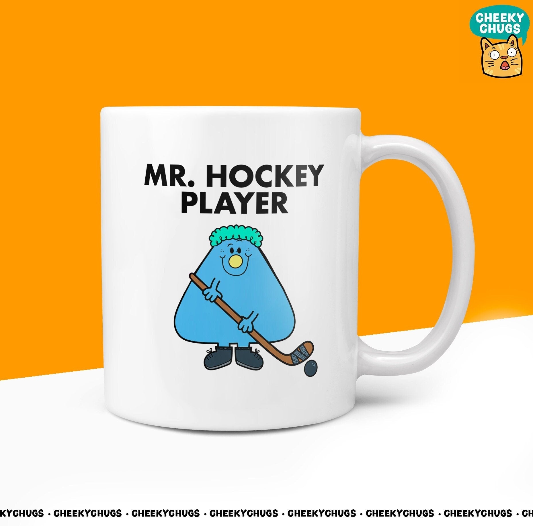 Novelty MR HOCKEY PLAYER 10oz Coffee Mug - Funny Gifts For Hockey Team Male Men Player Team Secret Santa Gift Birthday Christmas - CheekyChugs