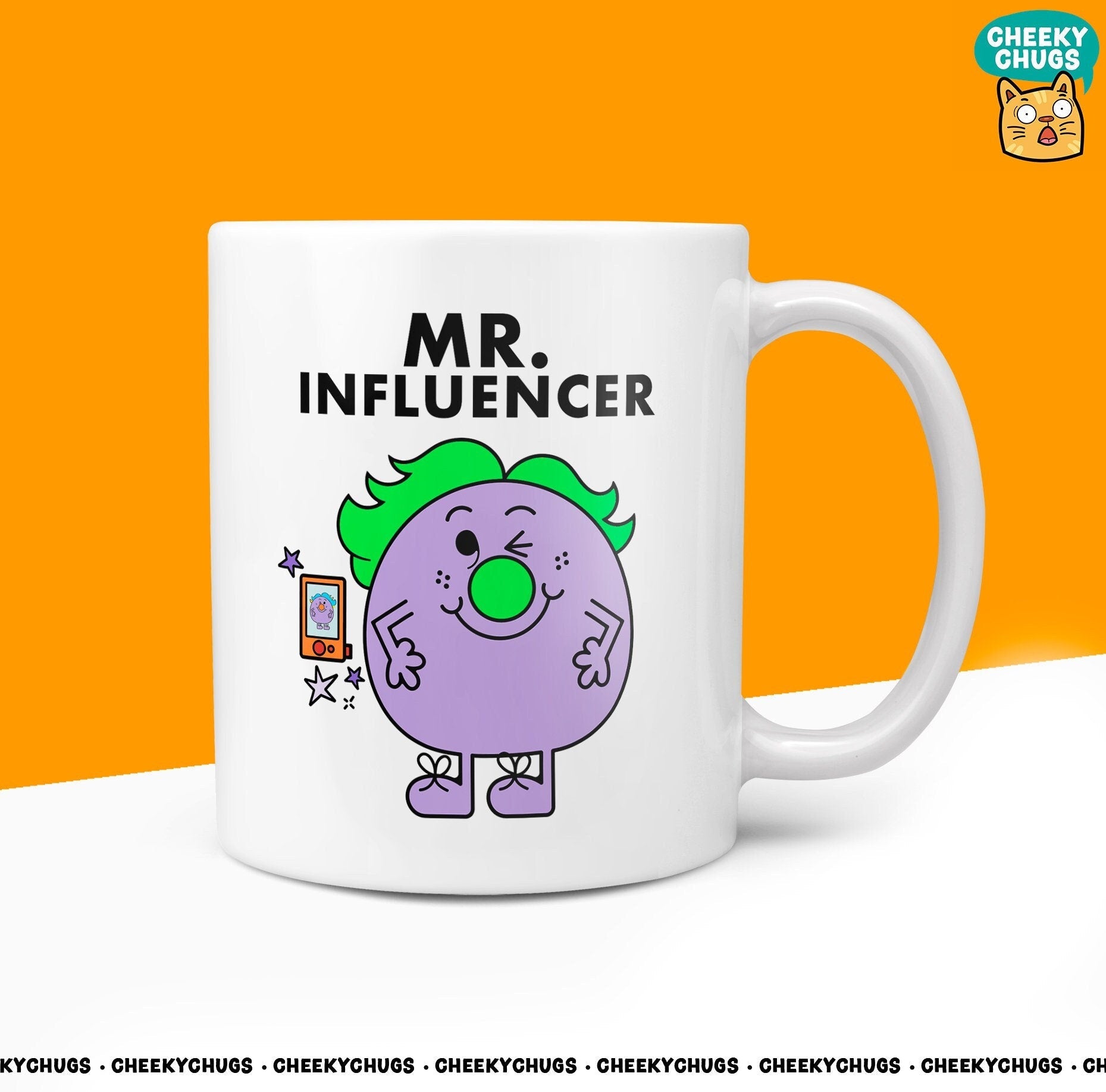 Novelty Mr INFLUENCER Mug Funny Men Mr Him Gift Secret Santa Present Unique Ceramic Novelty Office Birthday Christmas 10oz Coffee Tea Cup - CheekyChugs