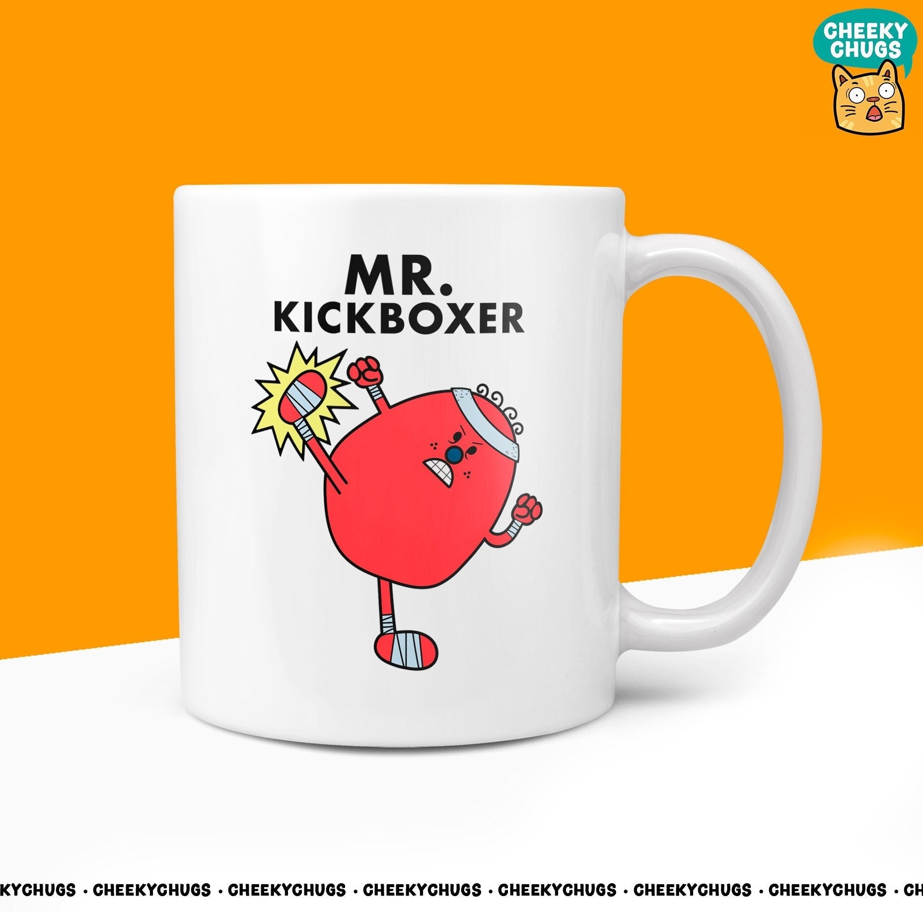 Novelty MR KICKBOXER Mug Funny Men Mr Him Gift Secret Santa Present Ceramic Novelty Office Birthday Christmas 10oz Coffee Tea Cup - CheekyChugs