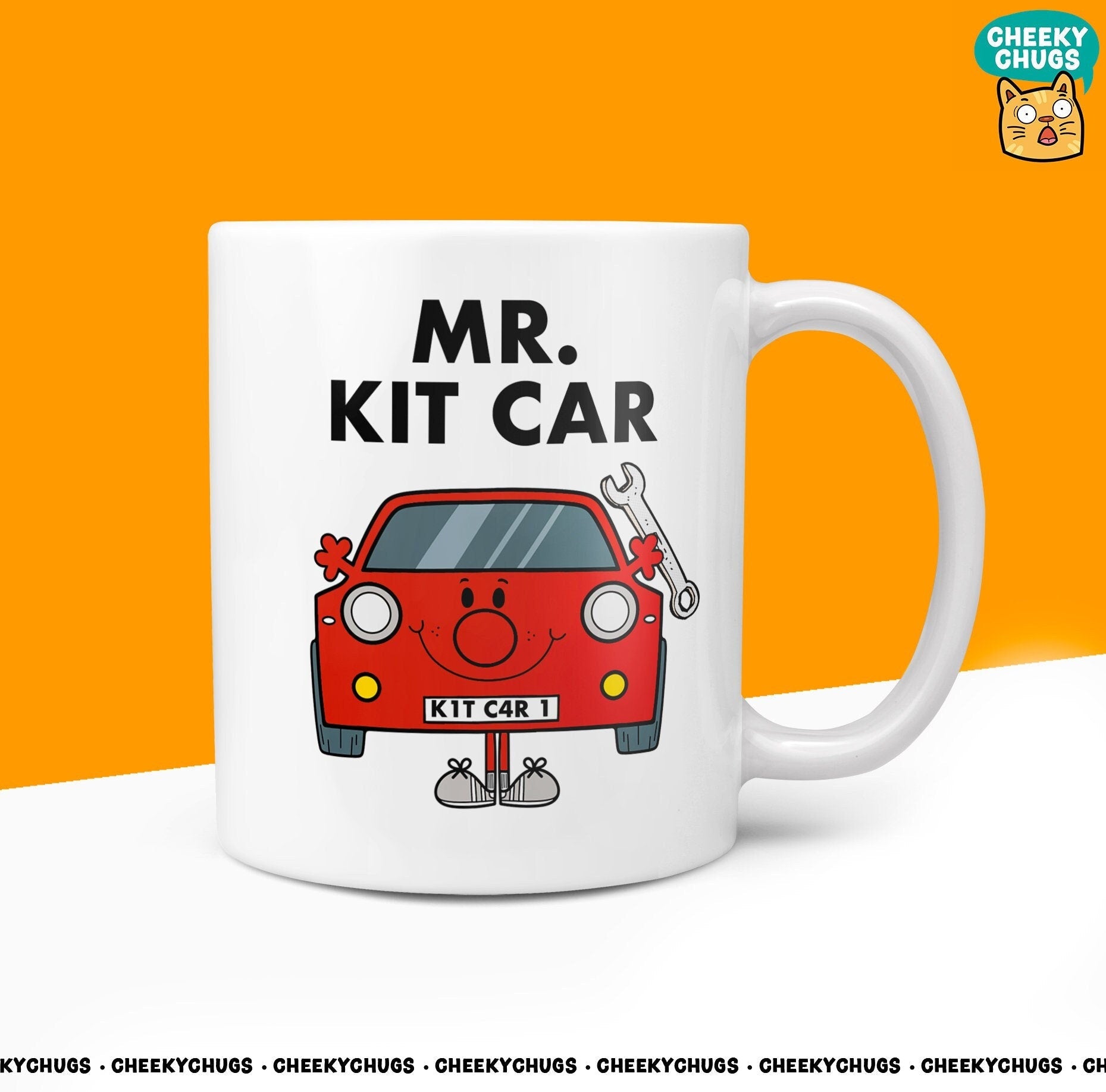 Novelty Mr KIT CAR Mug Funny Men Mr Him Gift Secret Santa Present Unique Ceramic Novelty Office Birthday Christmas 10oz Coffee - CheekyChugs