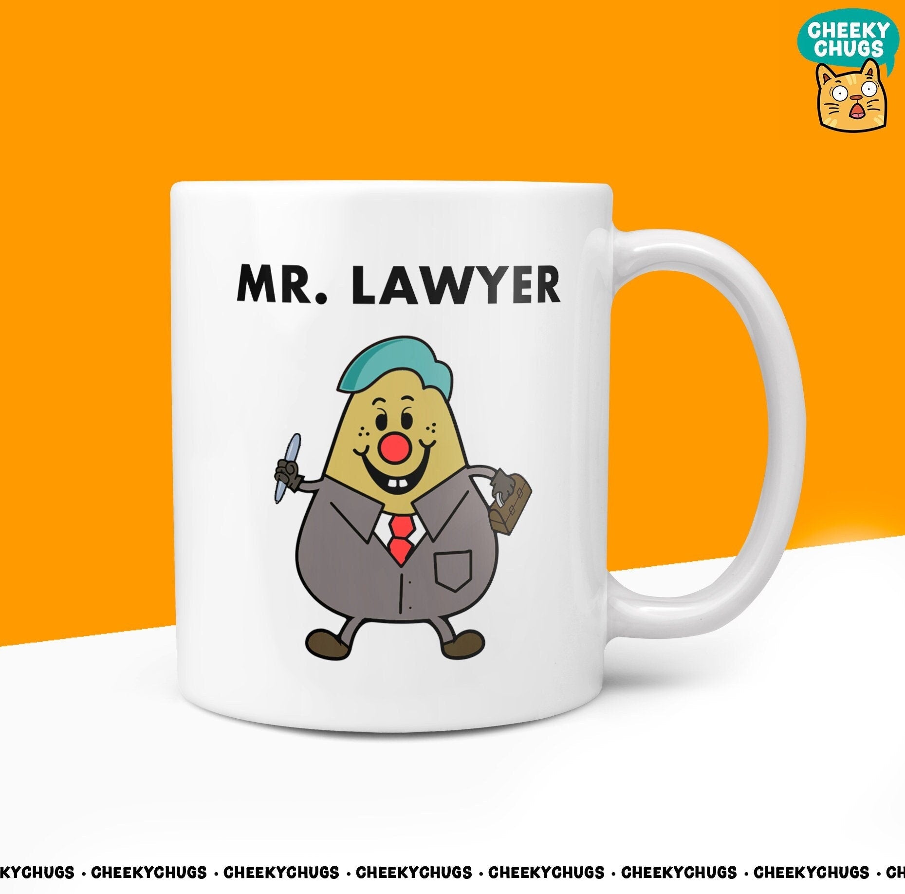 Novelty MR LAWYER 10oz Coffee Mug - Gift for Men Him Legal Court Law Attorney Barrister Present Ideas For Birthday Christmas Gifts - CheekyChugs