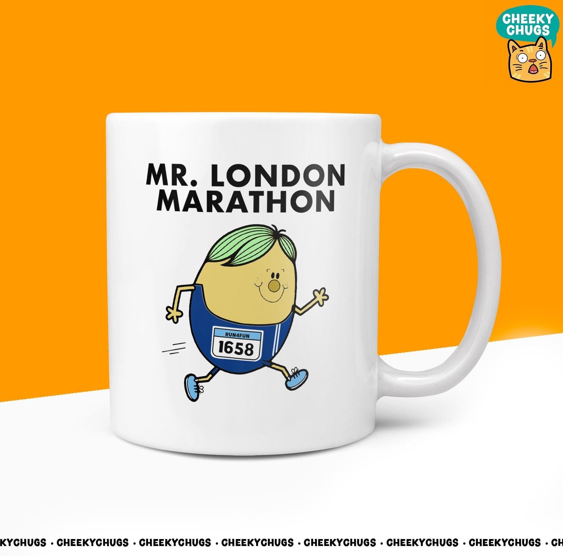 Novelty Mr LONDON MARATHON 10oz Coffee Mug - Funny Mr Male Cup For Christmas Birthday Gift Present Friend Coffee Mugs - CheekyChugs