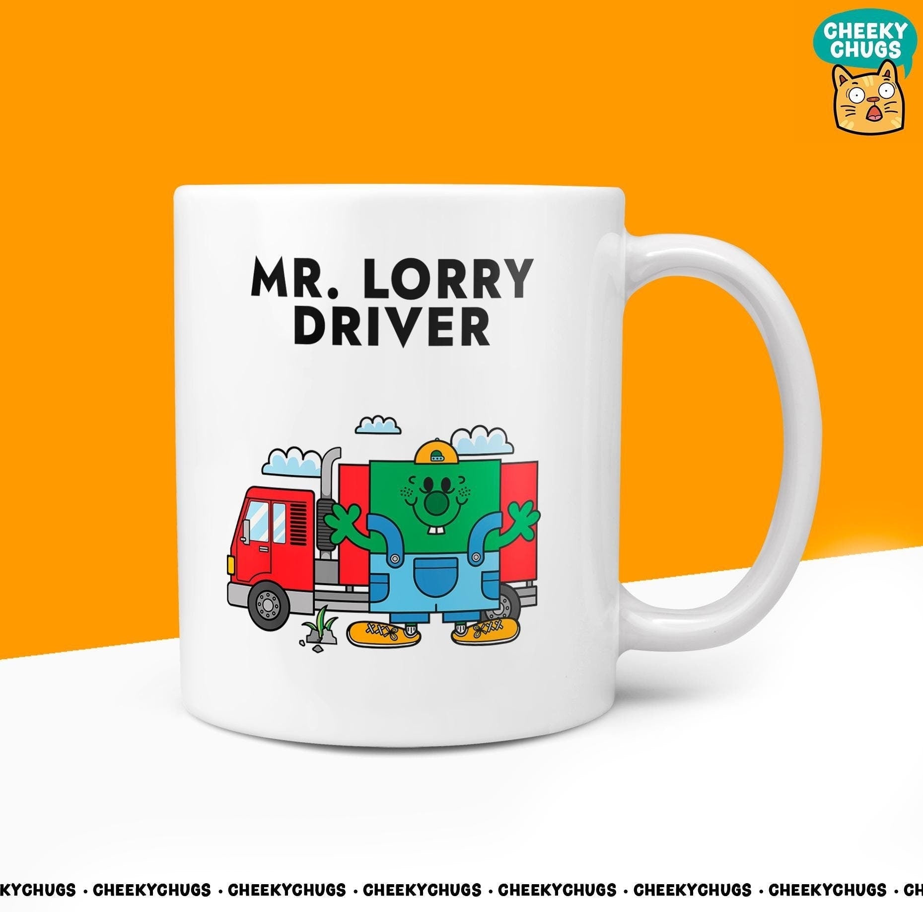 Novelty MR LORRY DRIVER Mug Funny Men Mr Him Gift Secret Santa Present Unique Ceramic Novelty Office Birthday Christmas 10oz Coffee Tea Cup - CheekyChugs