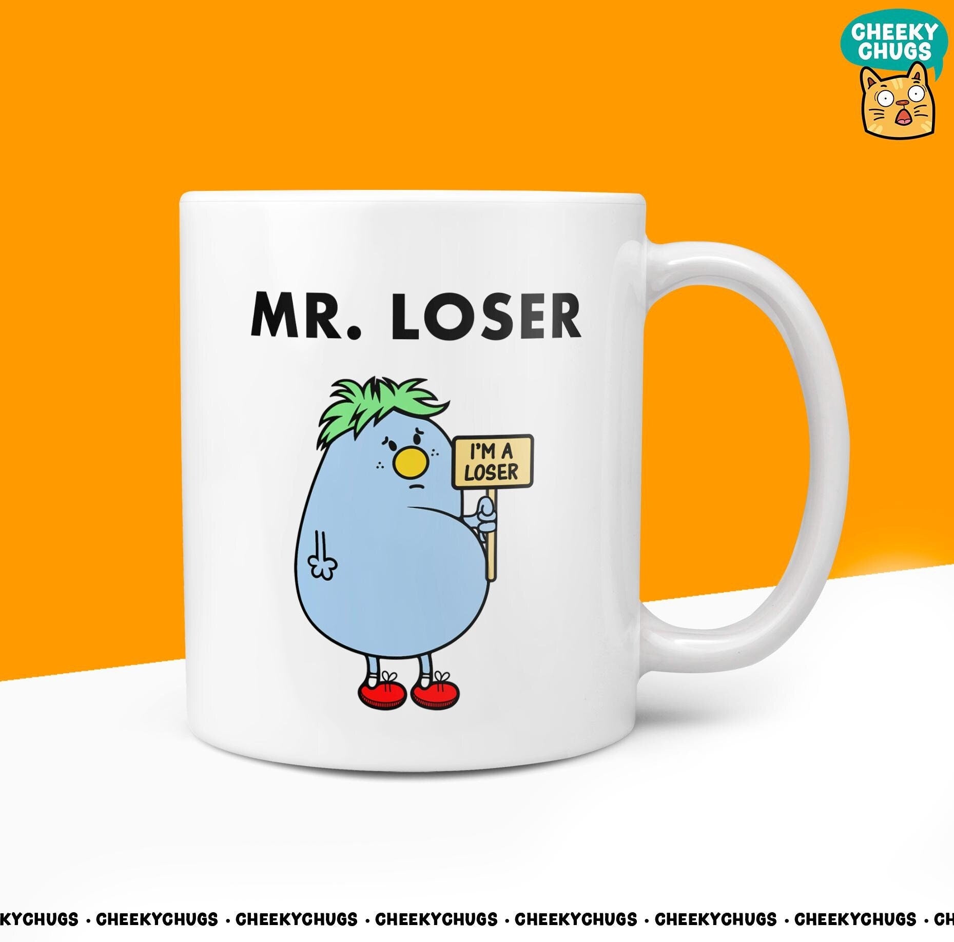 Novelty MR LOSER 10oz Coffee Mug - Funny Secret Santa Gift ideas For Him Men Male Unique Rude Hilarious Gift Birthday Christmas - CheekyChugs