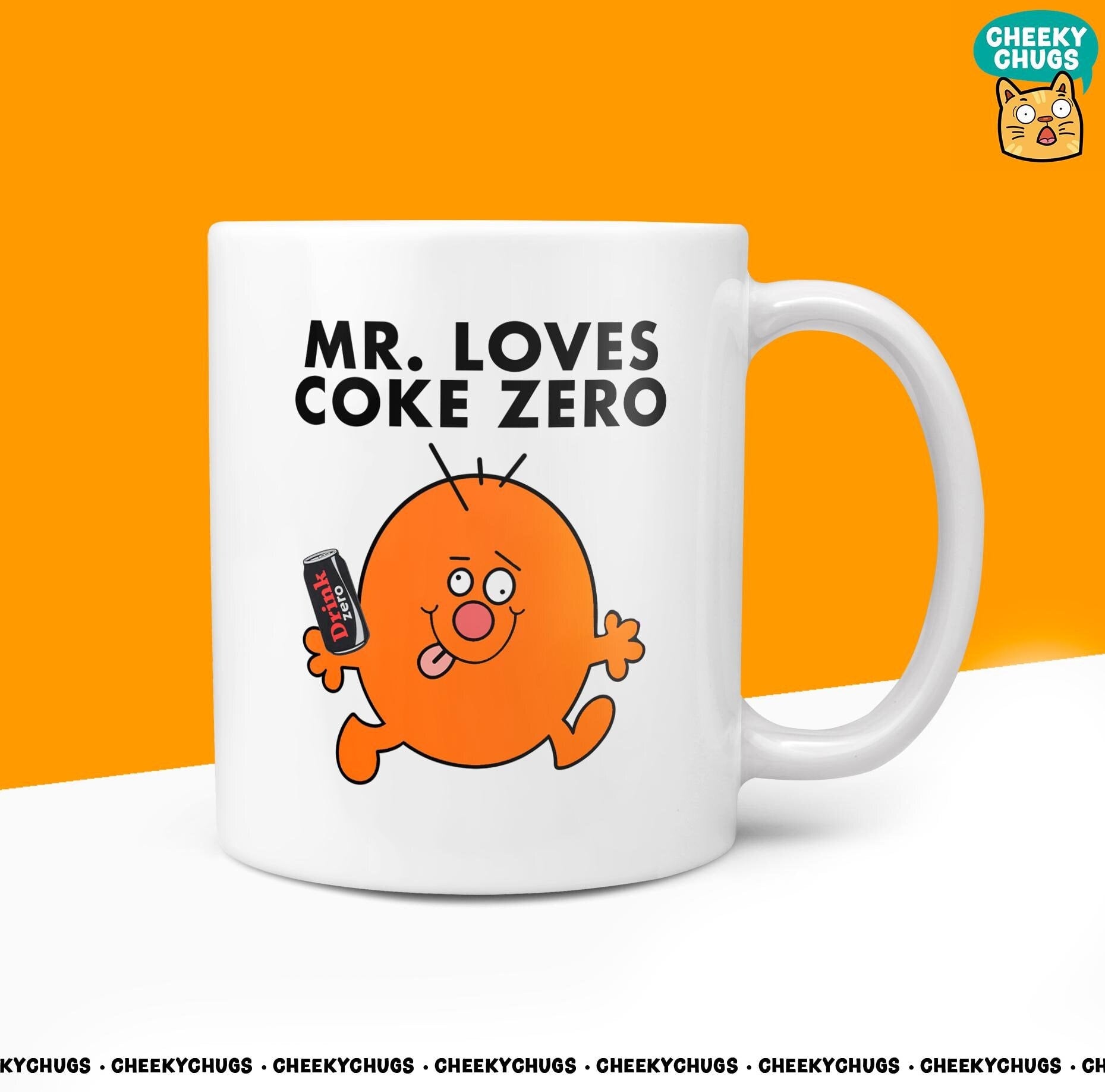 Novelty MR Loves COKE ZERO 10oz Coffee Mug - Ideal Red Bull Inspired Gift for Men Monster Prime Drinker Birthday Christmas Gifts For Him - CheekyChugs