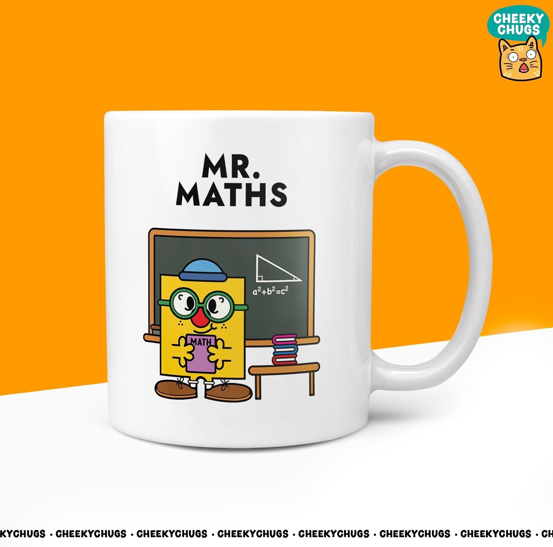 Novelty MR MATHS Mug Funny Men Mr Him Gift Secret Santa Present Unique Ceramic Novelty Office Birthday Teacher Christmas Coffee Tea Cup - CheekyChugs
