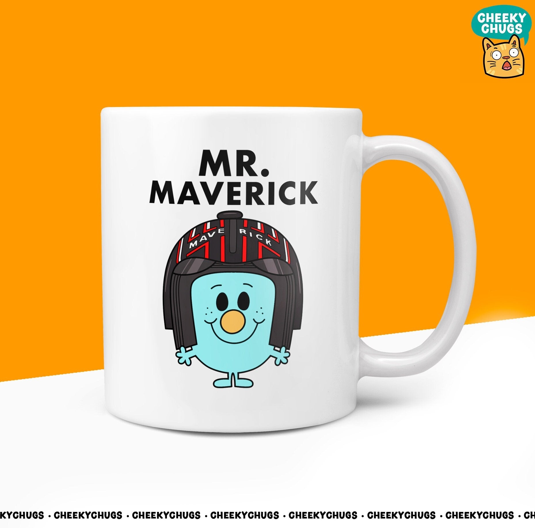 Novelty MR MAVERICK 10oz Coffee Mug - Funny Men Male Cup For Top Gun Movie Fan Christmas Birthday Friend Office Coffee Mug - CheekyChugs