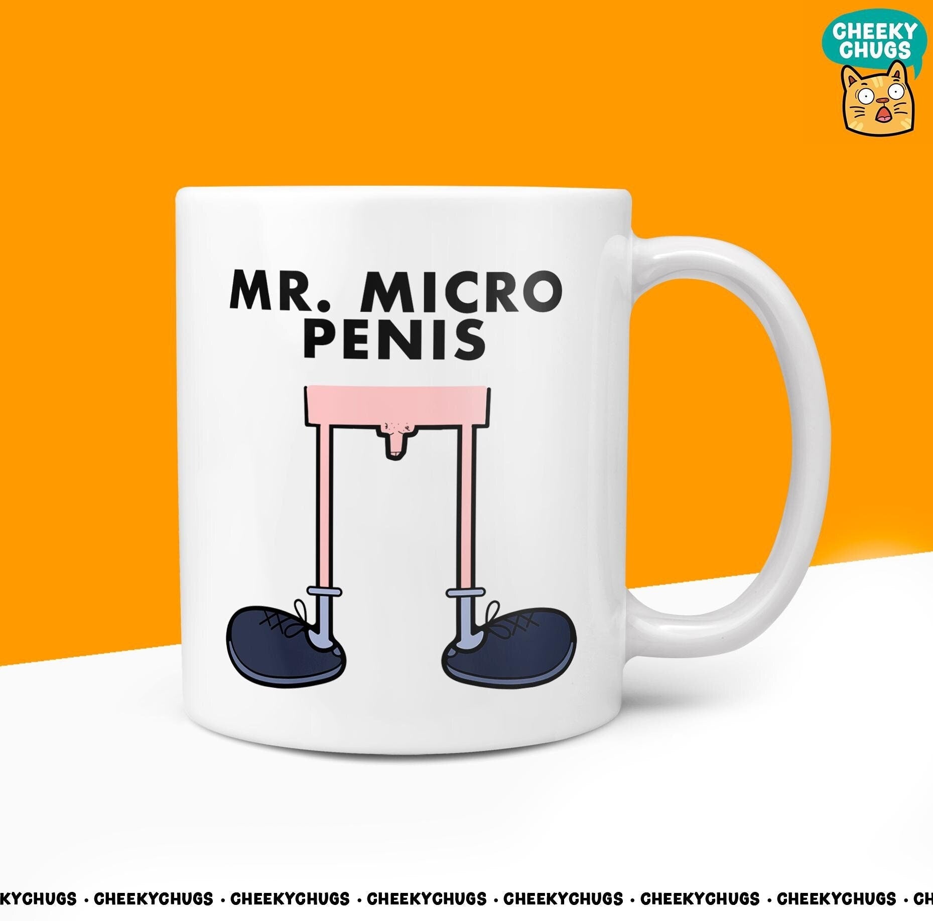 Novelty Mr MICRO PENIS 10oz Coffee Mug - Funny Men Male Cup For Birthday Secret Santa Friend Small Christmas Birthday Office Coffee Mug - CheekyChugs