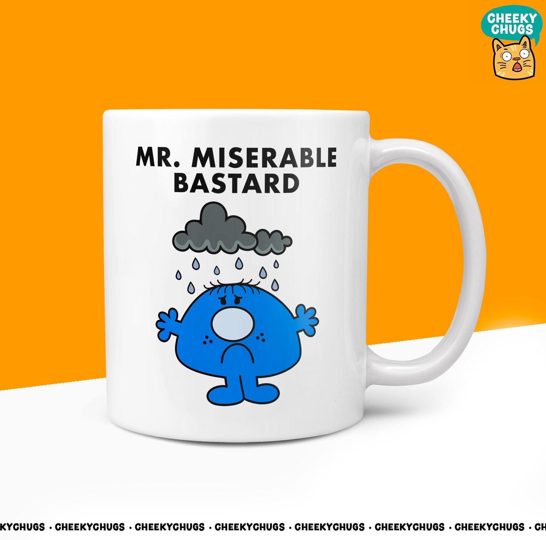 Novelty Mr MISERABLE BASTARD Mug Funny Men Mr Him Gift Secret Santa Present Unique Ceramic Novelty Office Birthday Christmas Coffee Tea Cup - CheekyChugs