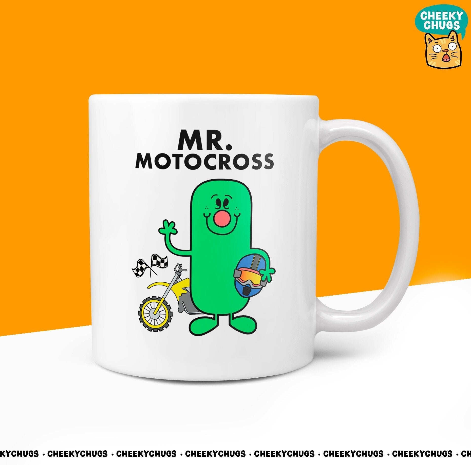Novelty MR MOTOCROSS Mug Funny Men Mr Him Gift Secret Santa Present Ceramic Novelty Office Birthday Christmas 10oz Coffee Tea Cup - CheekyChugs