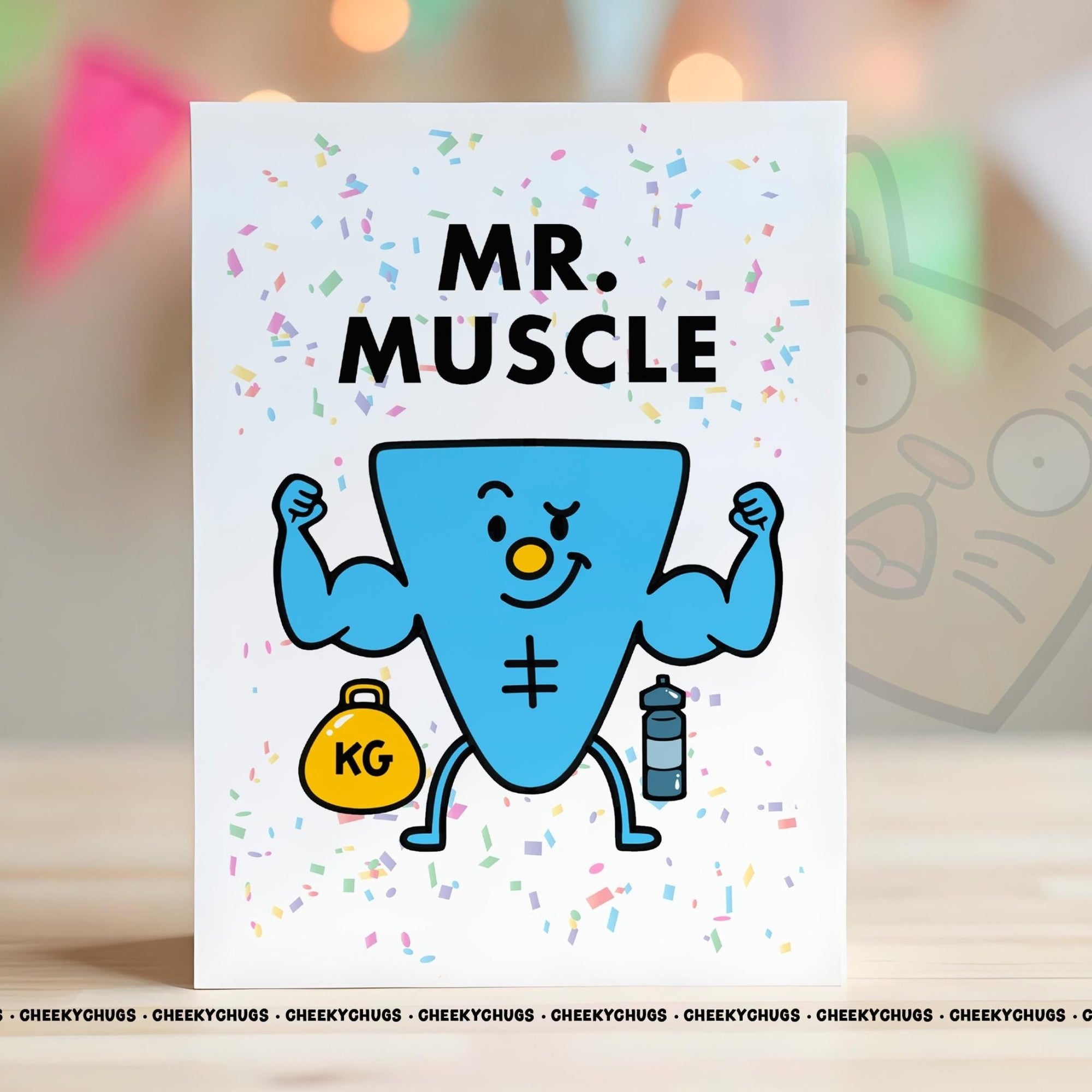 Novelty Mr MUSCLE Greeting Card For Him Men Friend Family Birthday Christmas Fathers Day Gym Fitness Goer Bodybuilding - CRD - CHUGS - 026 - CheekyChugs