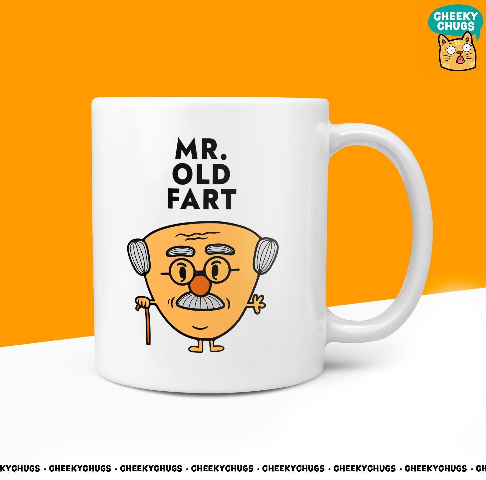 Novelty MR OLD FART Mug Funny Men Mr Him Gift Retirement Gifts Work Office Birthday Christmas Grandad Retirement Dad 10oz Coffee Tea Cup - CheekyChugs
