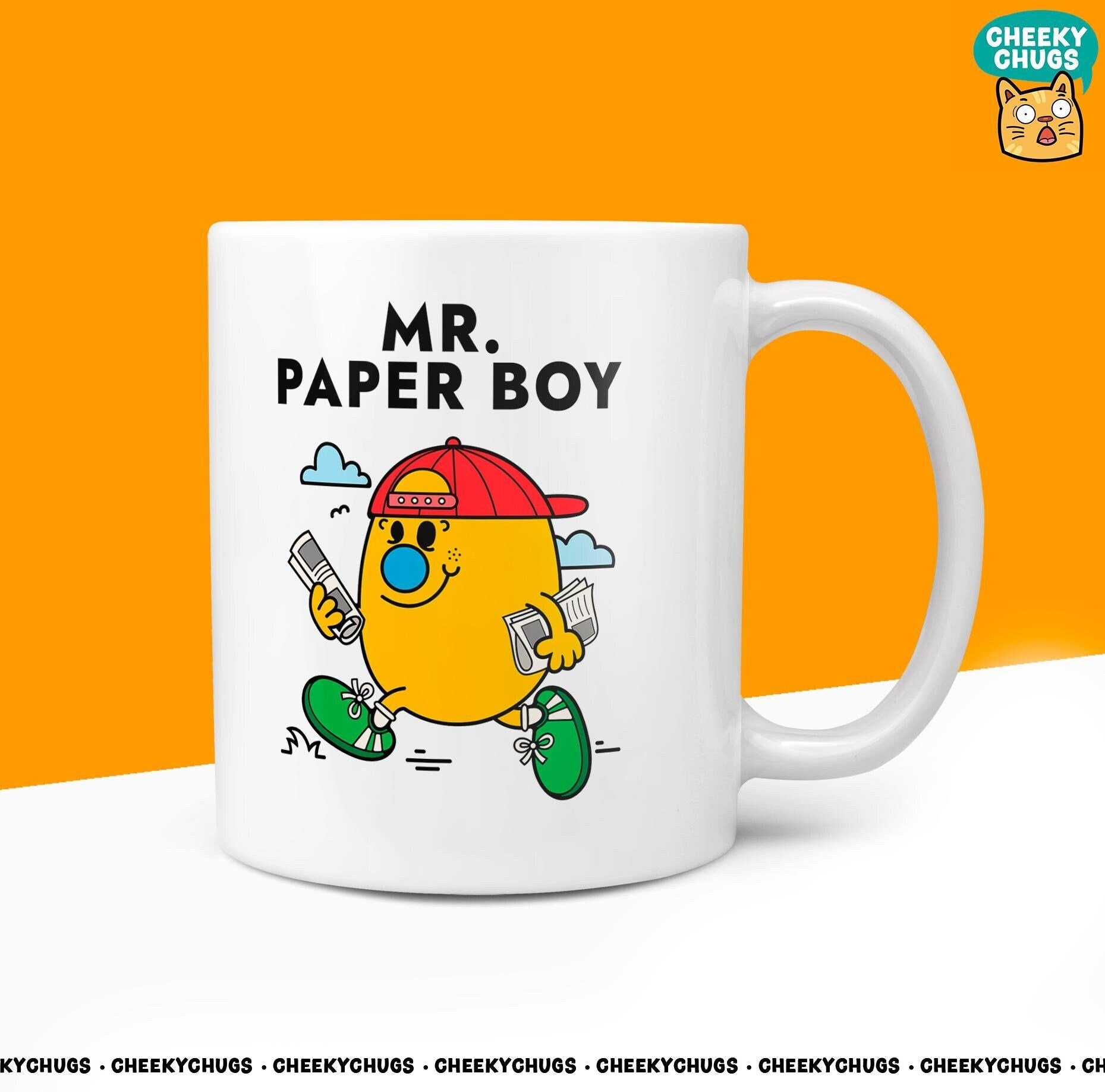 Novelty MR PAPER BOY Mug Funny Men Mr Him Gift Secret Santa Present Unique Ceramic Novelty Office Birthday Christmas Coffee Tea Cup - CheekyChugs