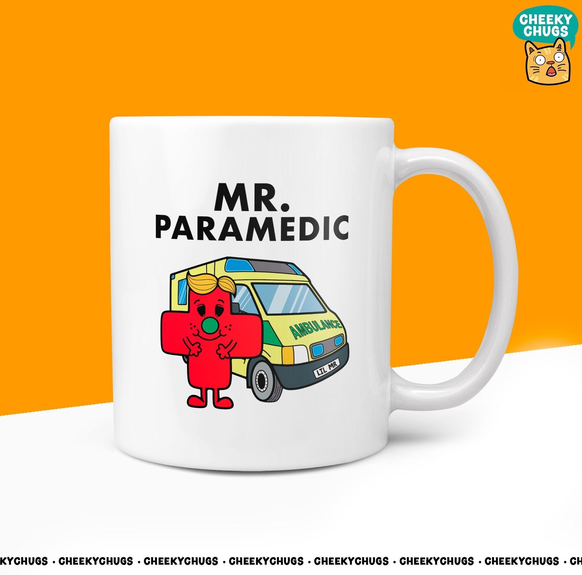 Novelty MR PARAMEDIC 10oz Coffee Mug - Funny Men Male Cup For Paramedic NHS Key Working Man Christmas Birthday Friend Office Coffee Mug - CheekyChugs