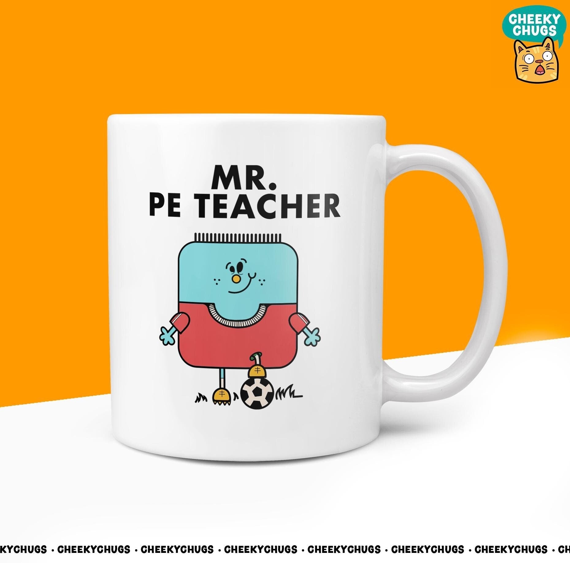 Novelty MR PE TEACHER 10oz Coffee Mug - Funny Men Him Male Character Cup For Christmas Birthday Gift Present Friend School Thank You Mugs - CheekyChugs