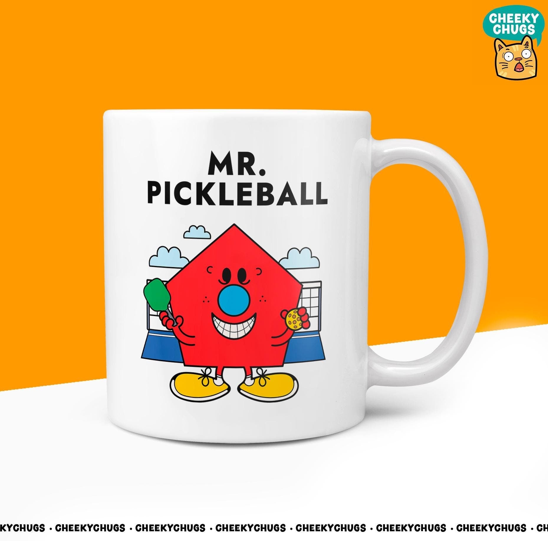 Novelty MR PICKLEBALL Mug Funny Men Mr Him Gift Secret Santa Present Unique Ceramic Novelty Office Birthday Christmas 10oz Coffee Tea Cup - CheekyChugs