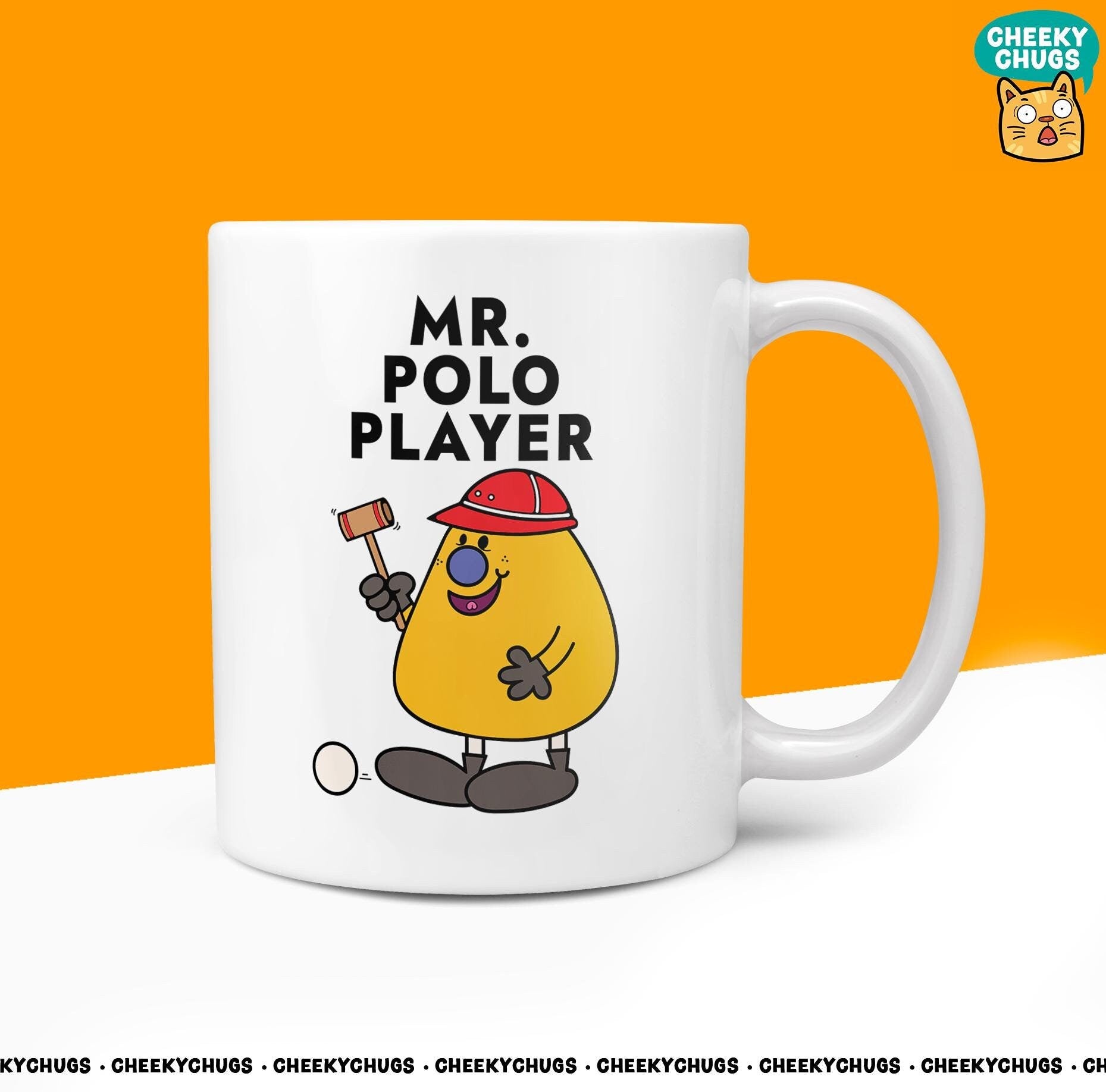 Novelty MR POLO Mug Funny Men Mr Him Gift Secret Santa Present Horse Player Unique Ceramic Novelty Office Birthday Christmas Coffee Tea Cup - CheekyChugs