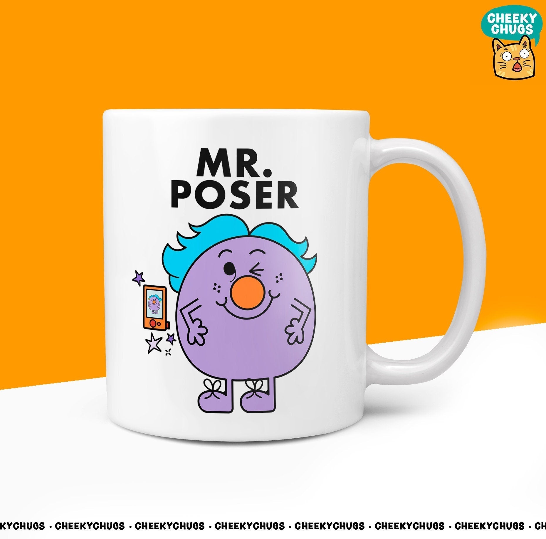 Novelty Mr POSER Mug Funny Men Mr Him Gift Secret Santa Present Unique Ceramic Novelty Office Birthday Christmas 10oz Coffee Tea Cup - CheekyChugs