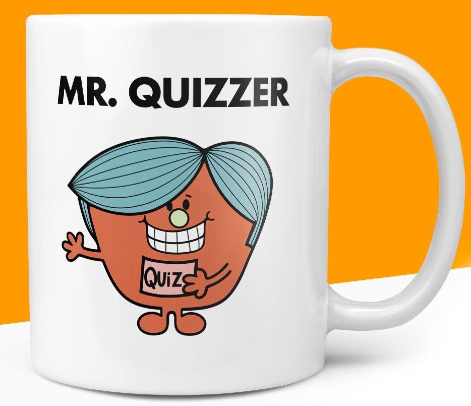 Novelty MR QUIZZER Mug Funny Men Miss Her Gift Secret Santa Present Unique Ceramic Novelty Office Birthday Christmas 10oz Cup - CheekyChugs
