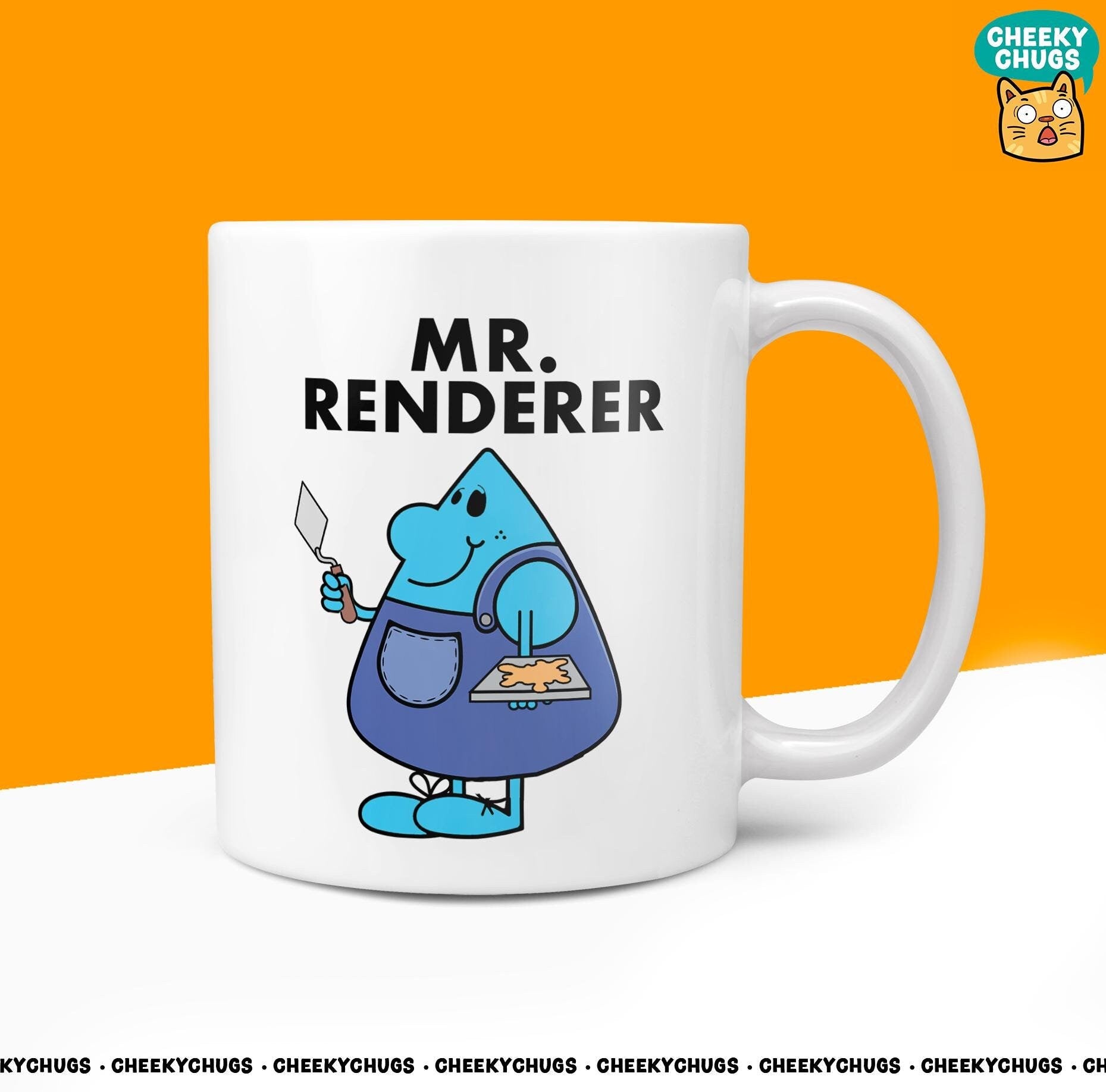 Novelty MR RENDERER Mug Funny Men Mr Him Gift Secret Santa Present Ceramic Novelty Office Birthday Christmas 10oz Coffee Tea Cup - CheekyChugs