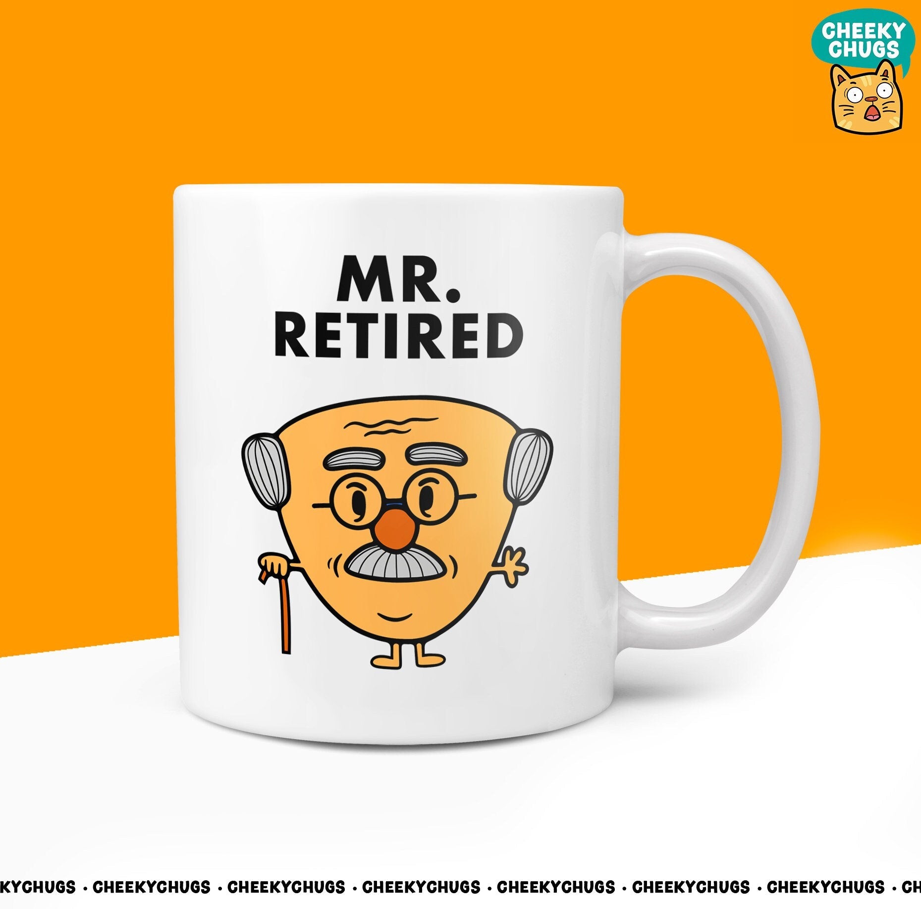 Novelty MR RETIRED Mug Funny Men Mr Him Gift Retirement Gifts Work Office Birthday Christmas 10oz Coffee Tea Cup - CheekyChugs