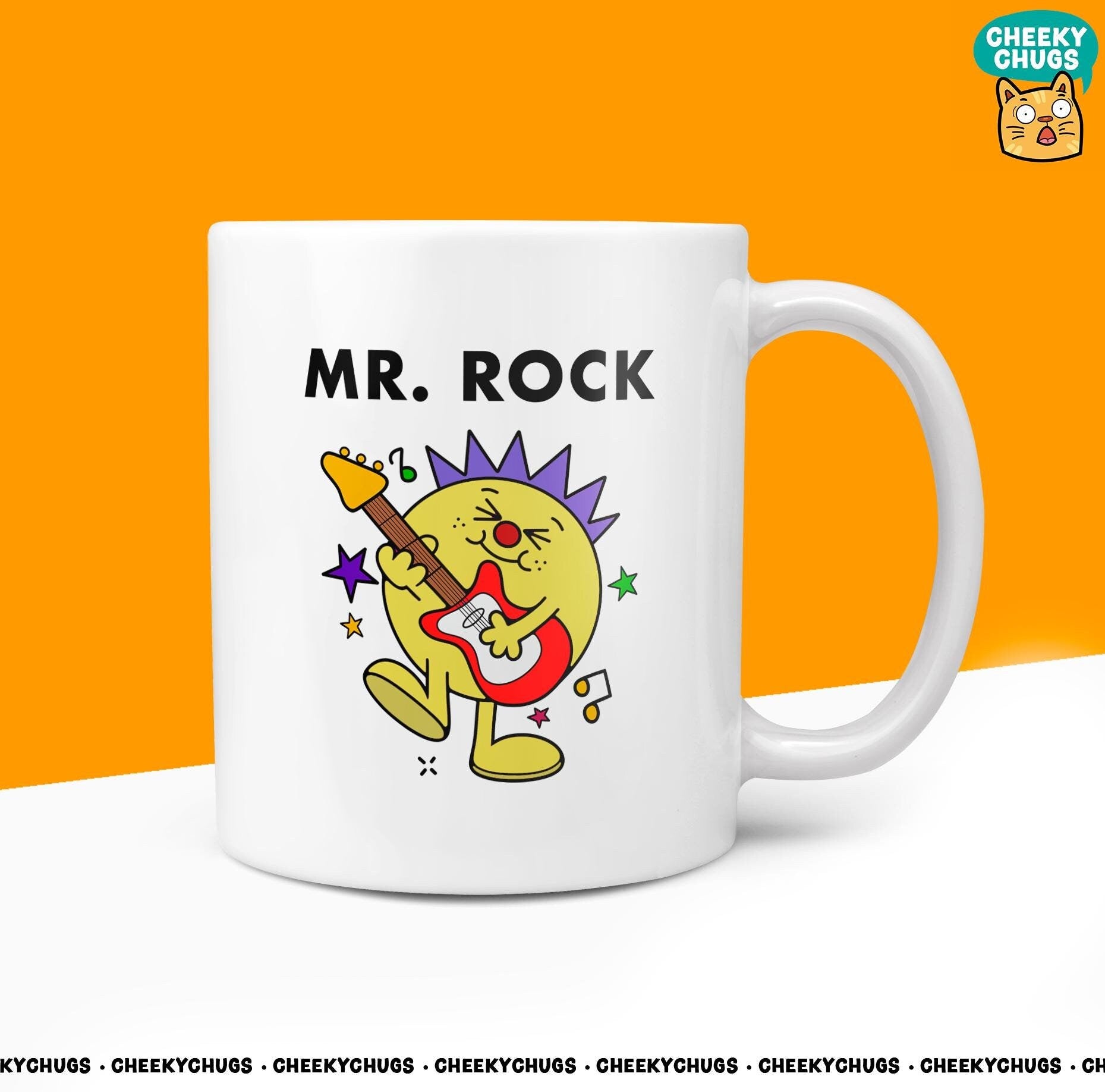 Novelty MR ROCK 10oz Coffee Mug - Funny Men Him Male Character Cup For Music Christmas Birthday Gift Present Friend Coffee Mugs - CheekyChugs