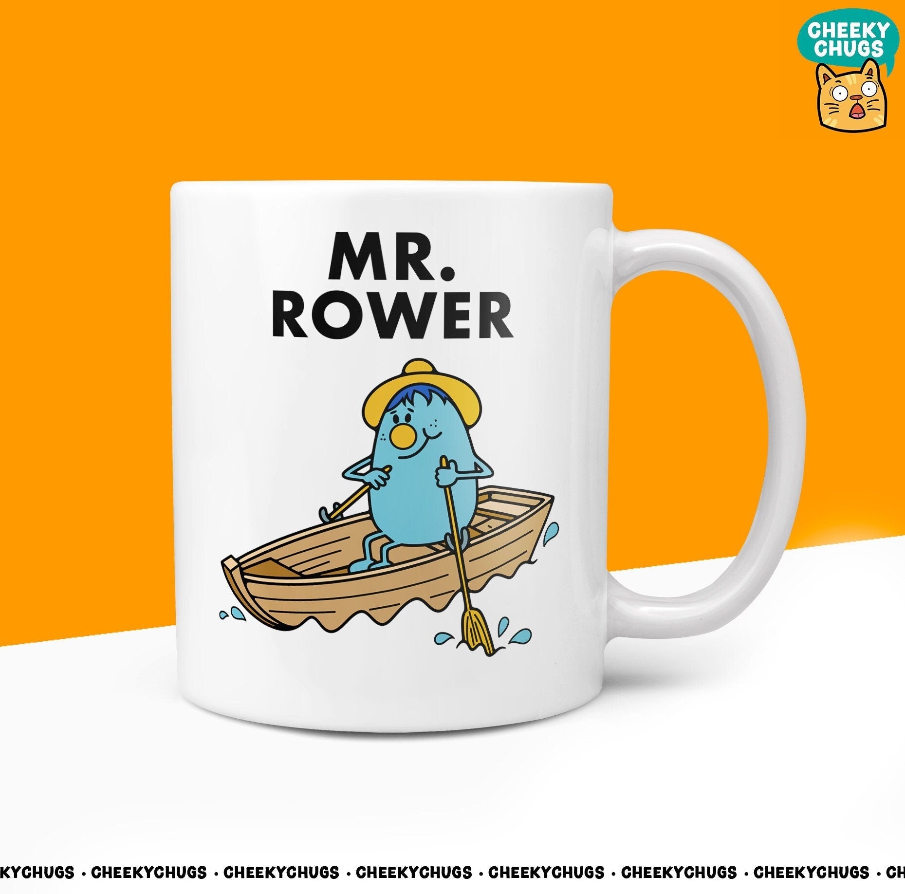 Novelty Mr ROWER Mug Funny Men Mr Him Gift Secret Santa Present Unique Ceramic Novelty Office Birthday Christmas 10oz Coffee Tea Cup - CheekyChugs