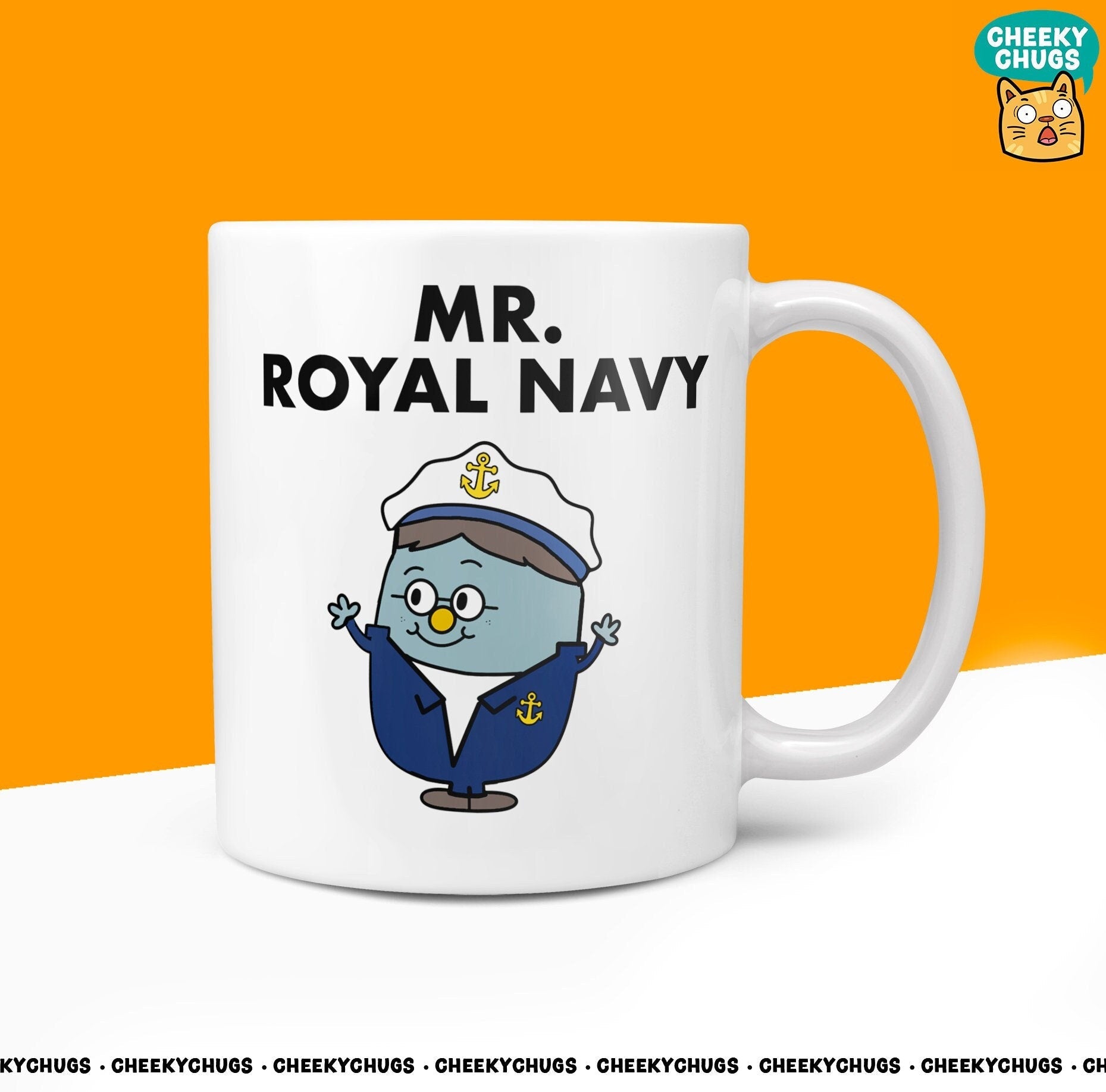 Novelty Mr ROYAL NAVY Mug Funny Men Mr Him Gift Secret Santa Present Unique Ceramic Novelty Office Birthday Christmas 10oz Coffee Tea Cup - CheekyChugs