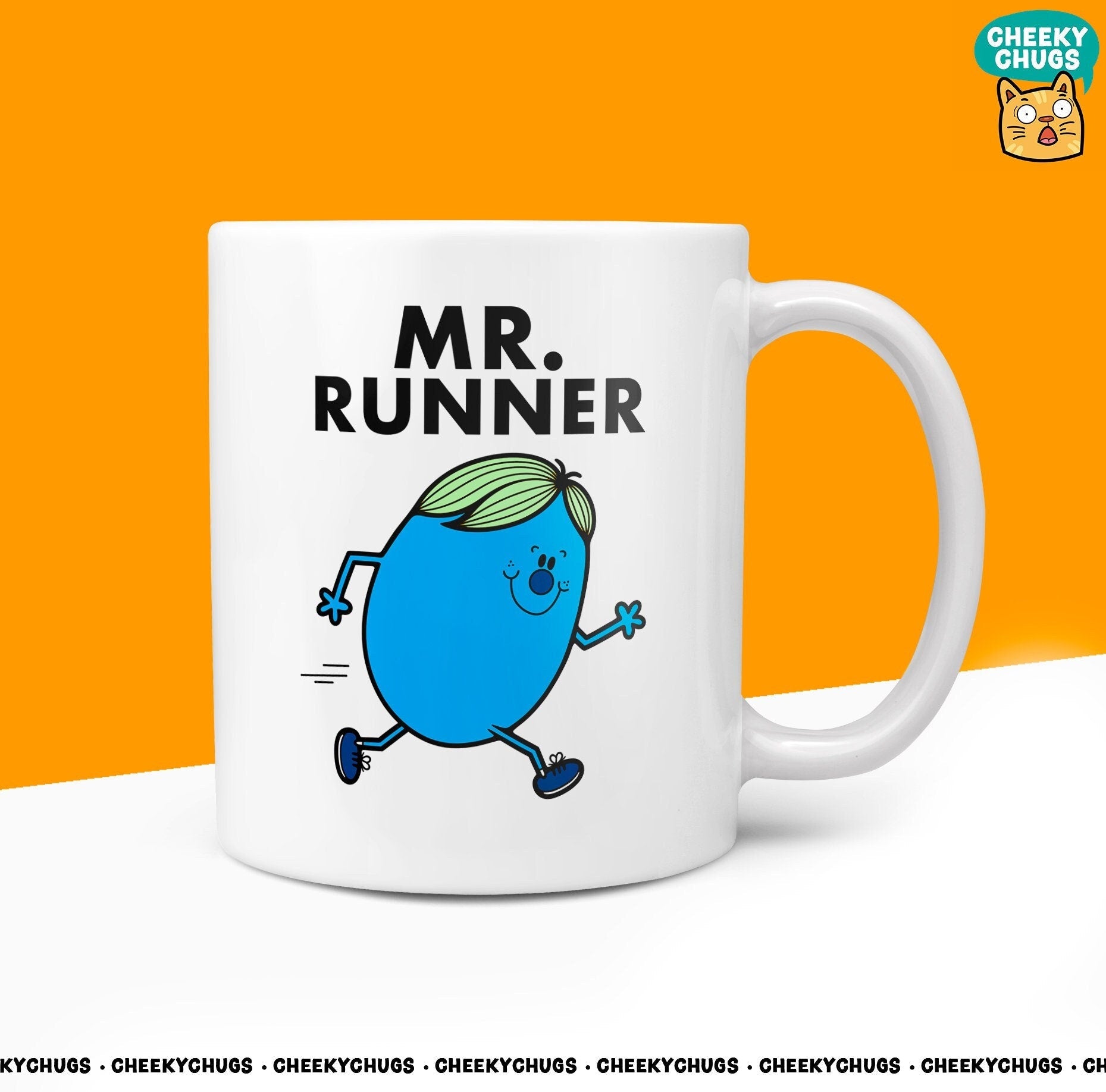 Novelty Mr RUNNER 10oz Coffee Mug - Funny Men Male Cup For Secret Santa Christmas Birthday Running Marathon Run Friend Office Coffee Mug - CheekyChugs