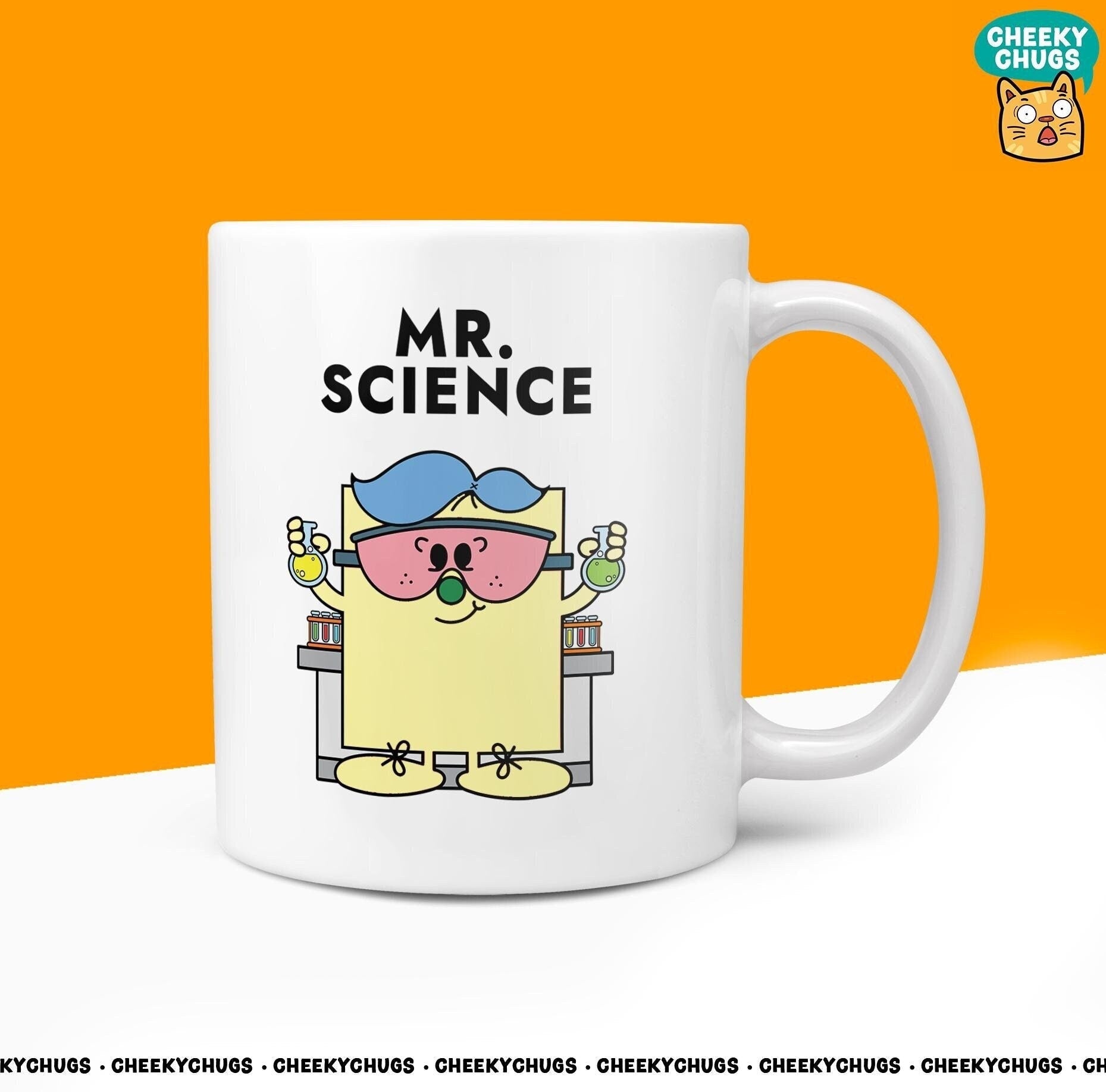 Novelty MR SCIENCE Mug Funny Men Mr Him Gift Secret Santa Present Unique Ceramic Novelty Office Birthday Christmas Coffee Tea Cup - CheekyChugs